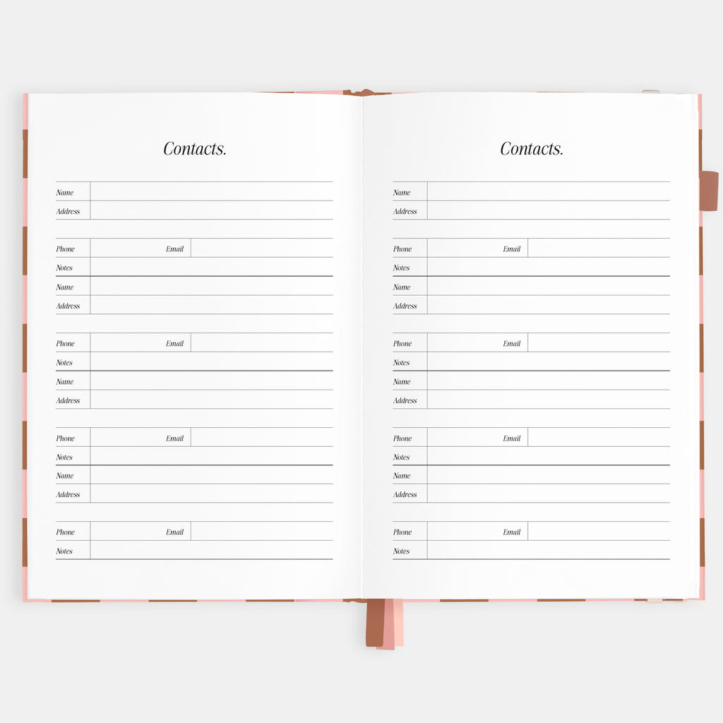 2026 A5 Vertical Planner - Rose Check - SOLD OUT