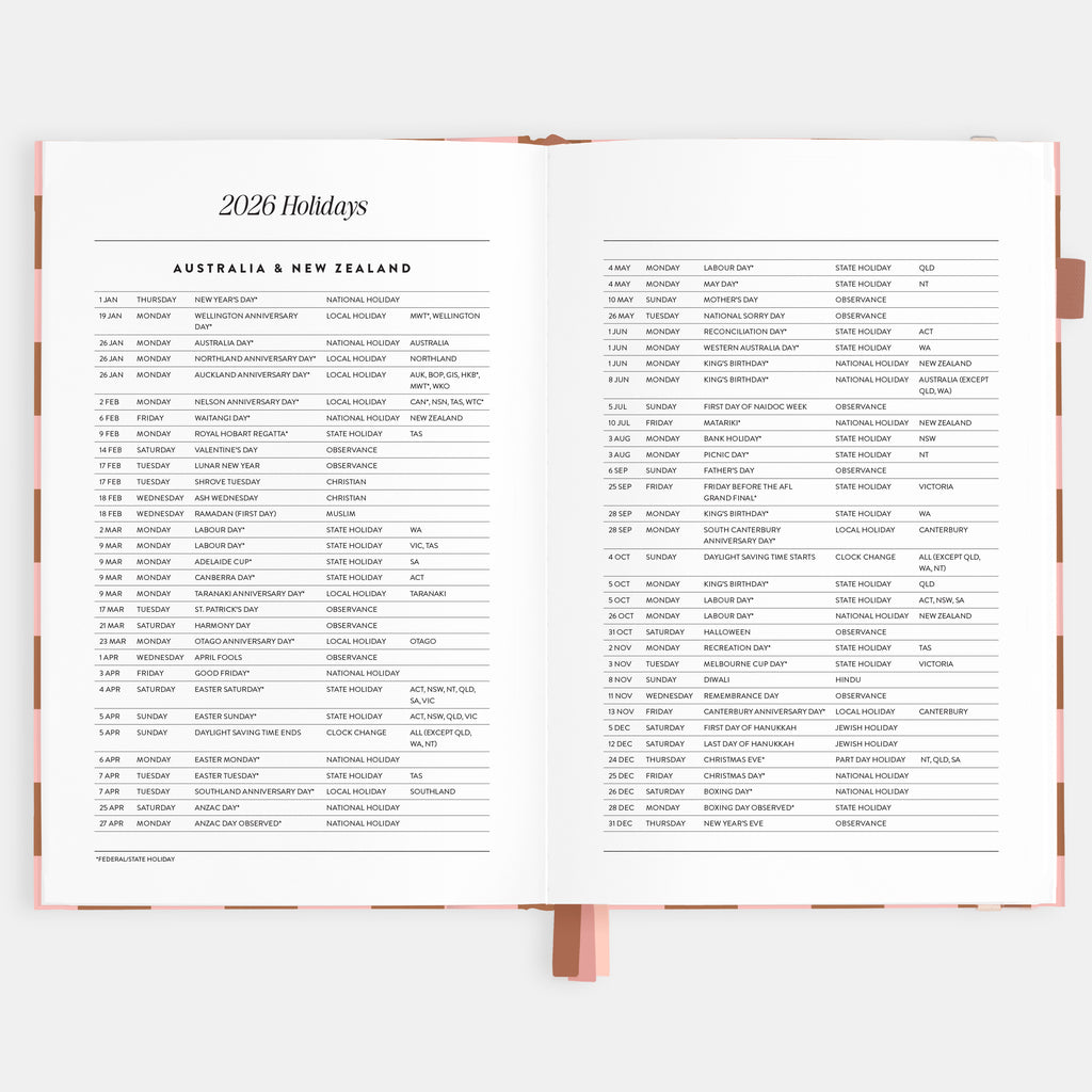 2026 A5 Vertical Planner - Rose Check - SOLD OUT