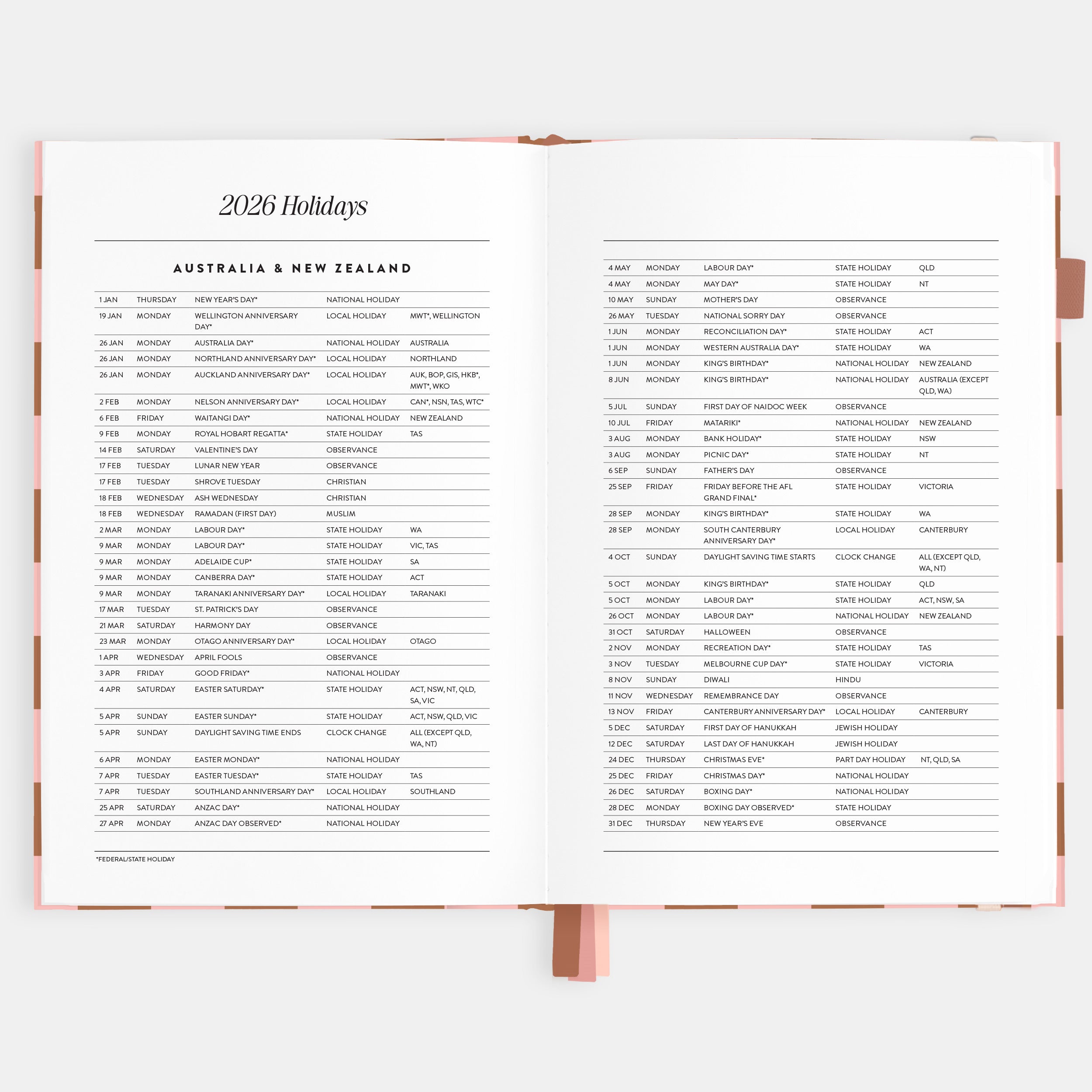 2026 A5 Vertical Planner - Rose Check - SOLD OUT