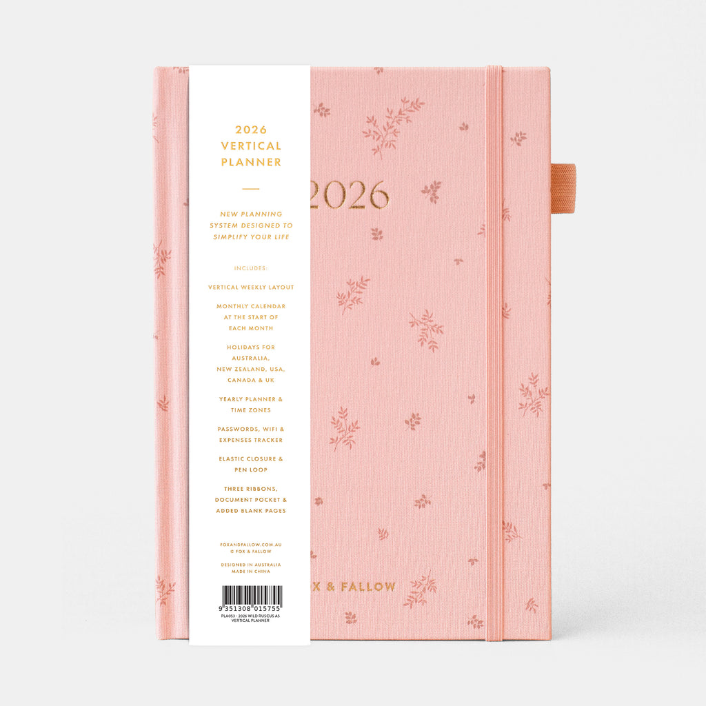 2026 A5 Vertical Planner - Wild Ruscus - SOLD OUT