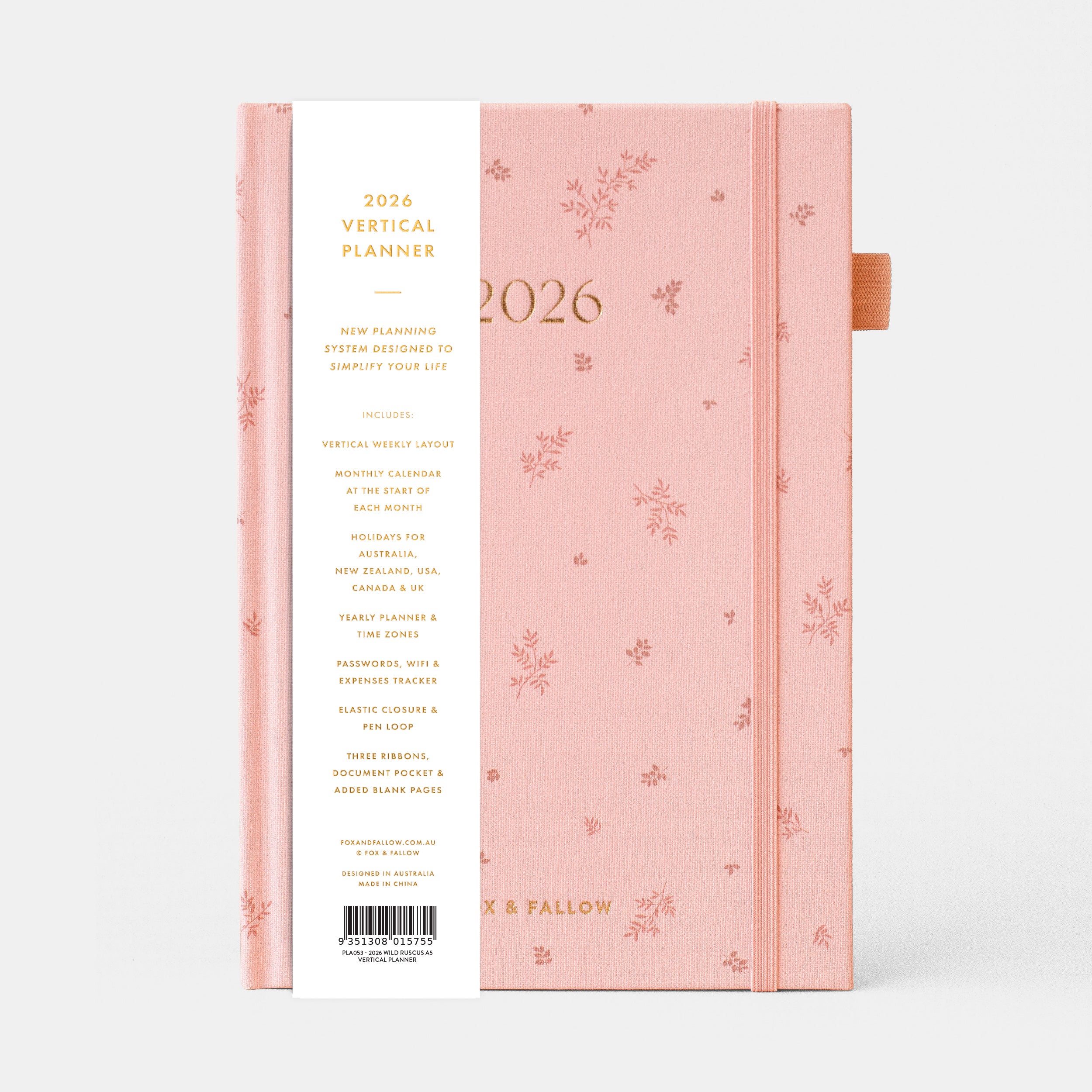 2026 A5 Vertical Planner - Wild Ruscus - SOLD OUT