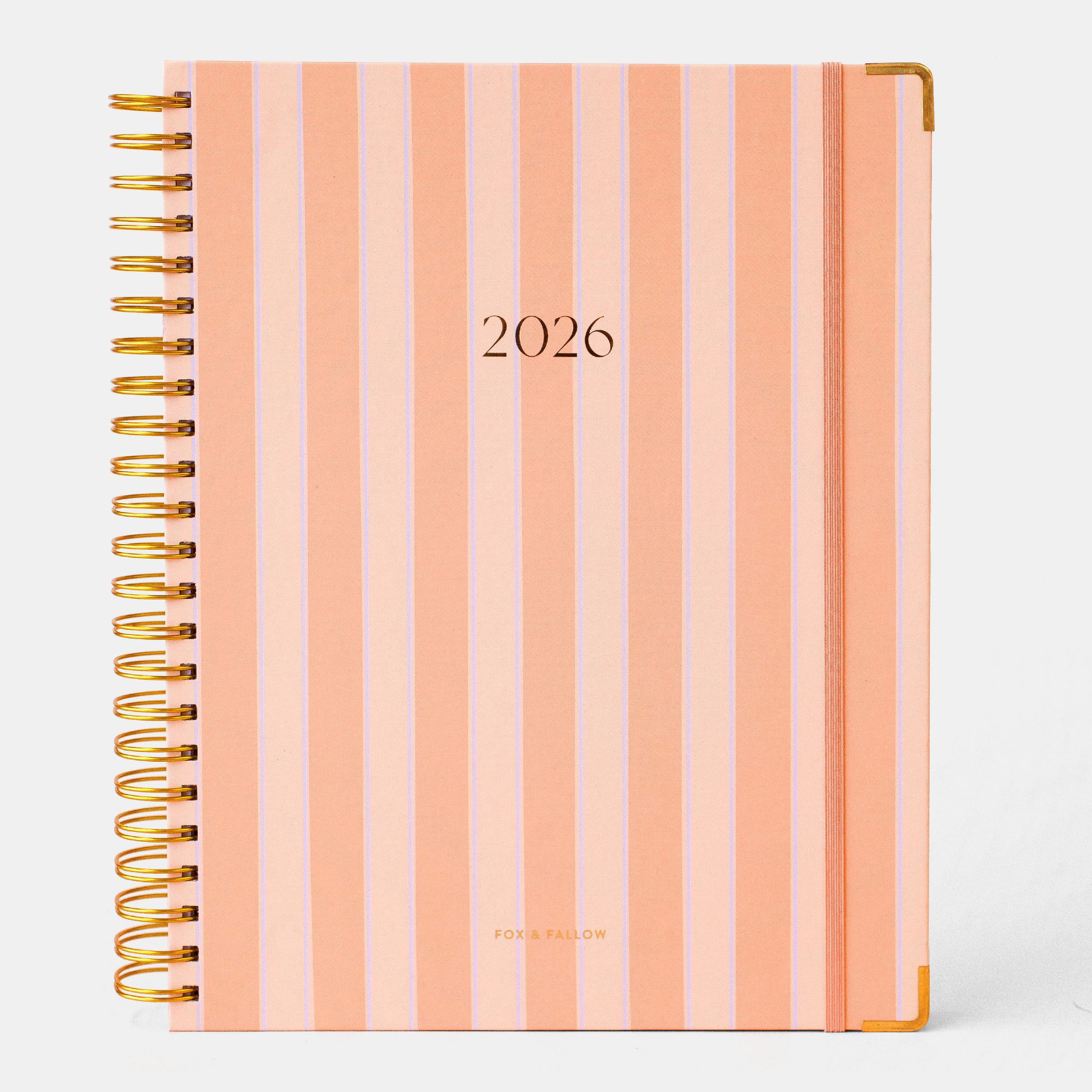 2026 A4 Academic Vertical Planner - Coral Stripe - SOLD OUT