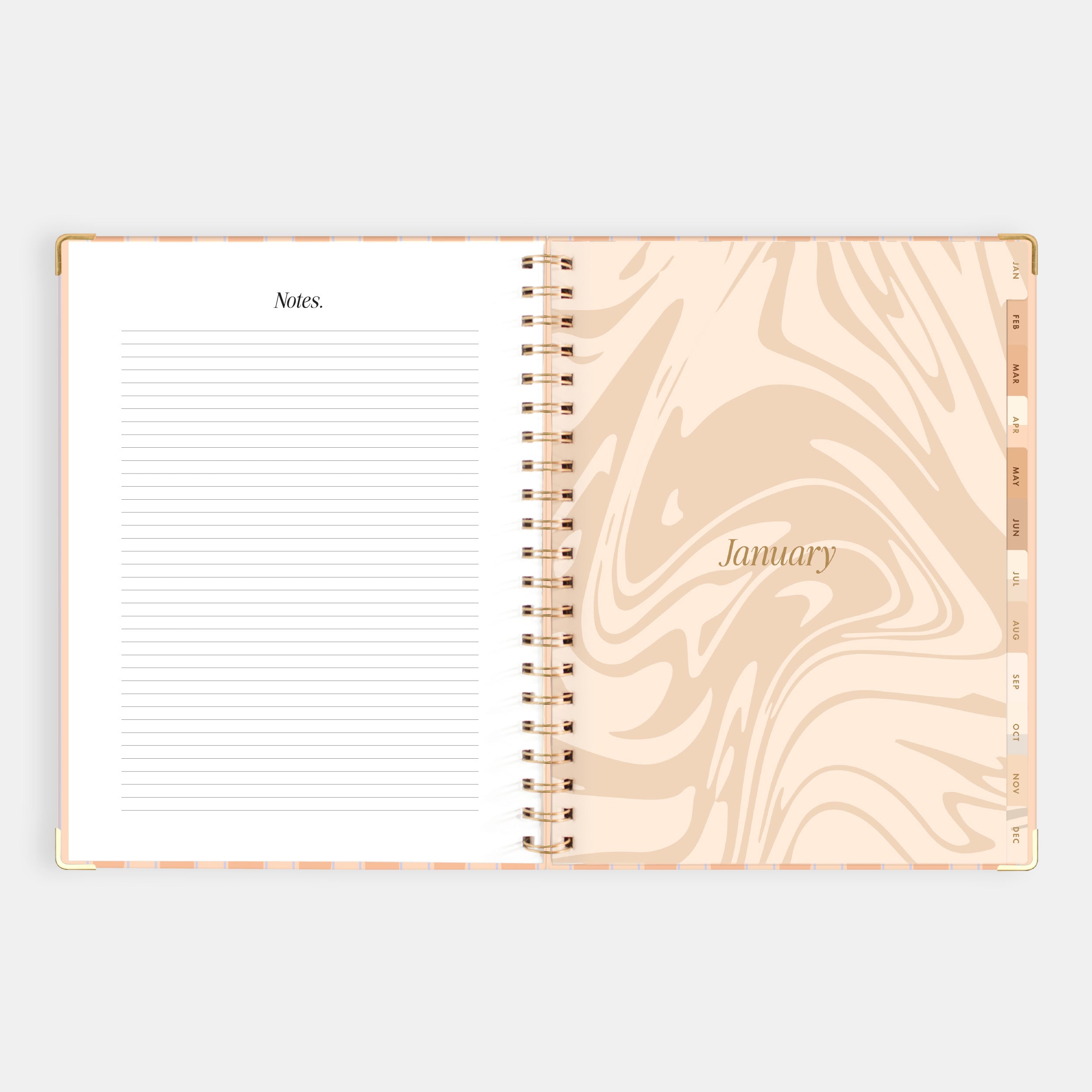 2026 A4 Academic Vertical Planner - Coral Stripe - SOLD OUT