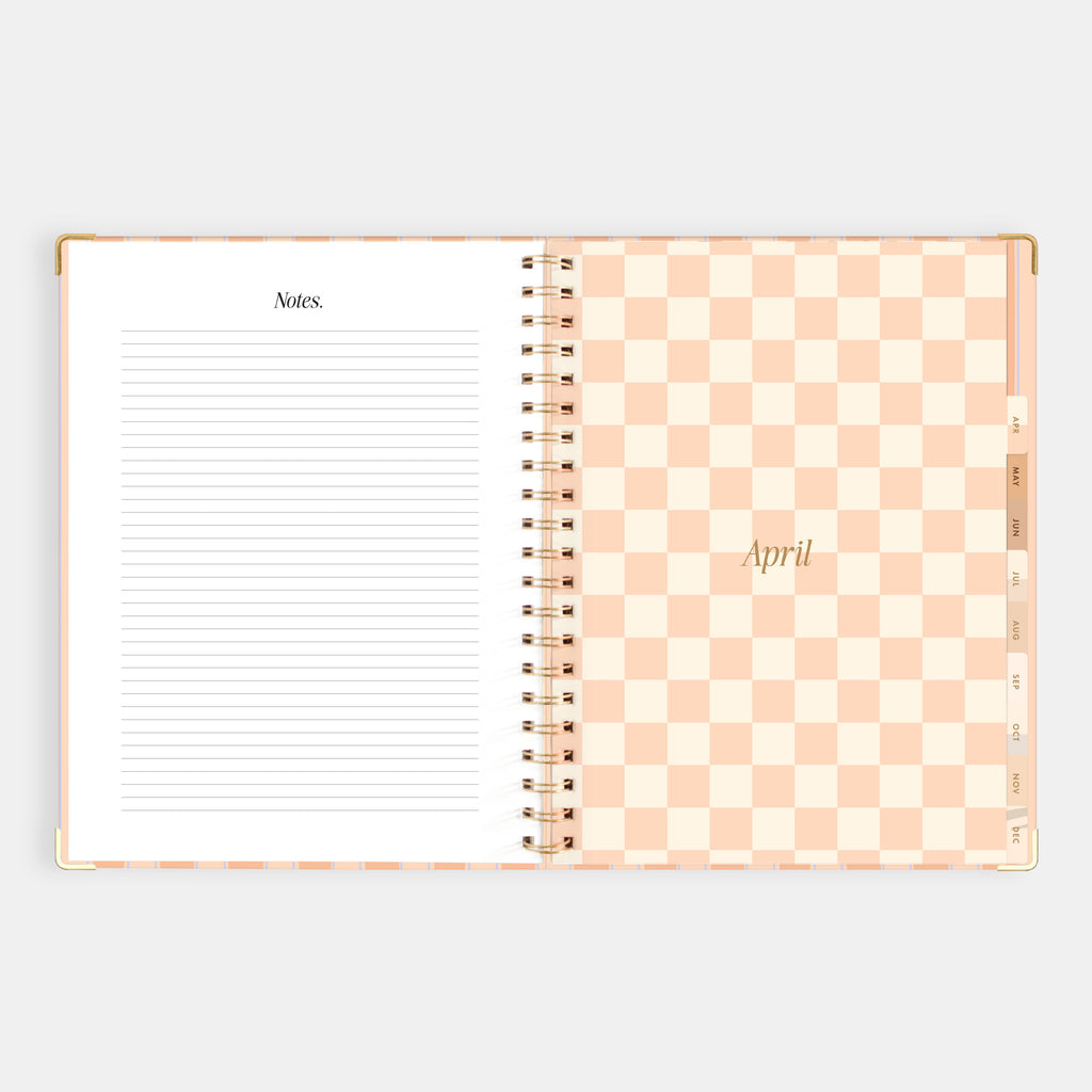 2026 A4 Academic Vertical Planner - Coral Stripe - SOLD OUT