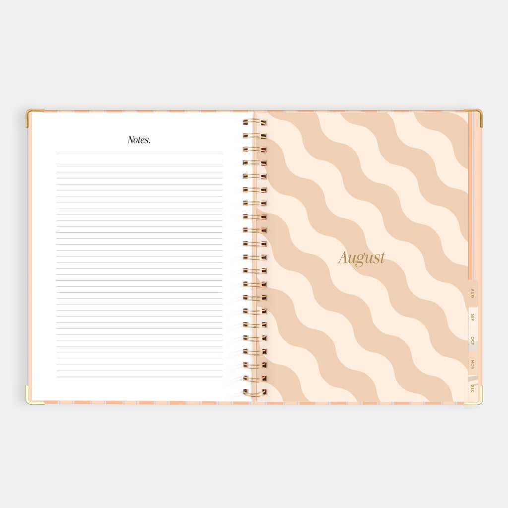 2026 A4 Academic Vertical Planner - Coral Stripe - SOLD OUT