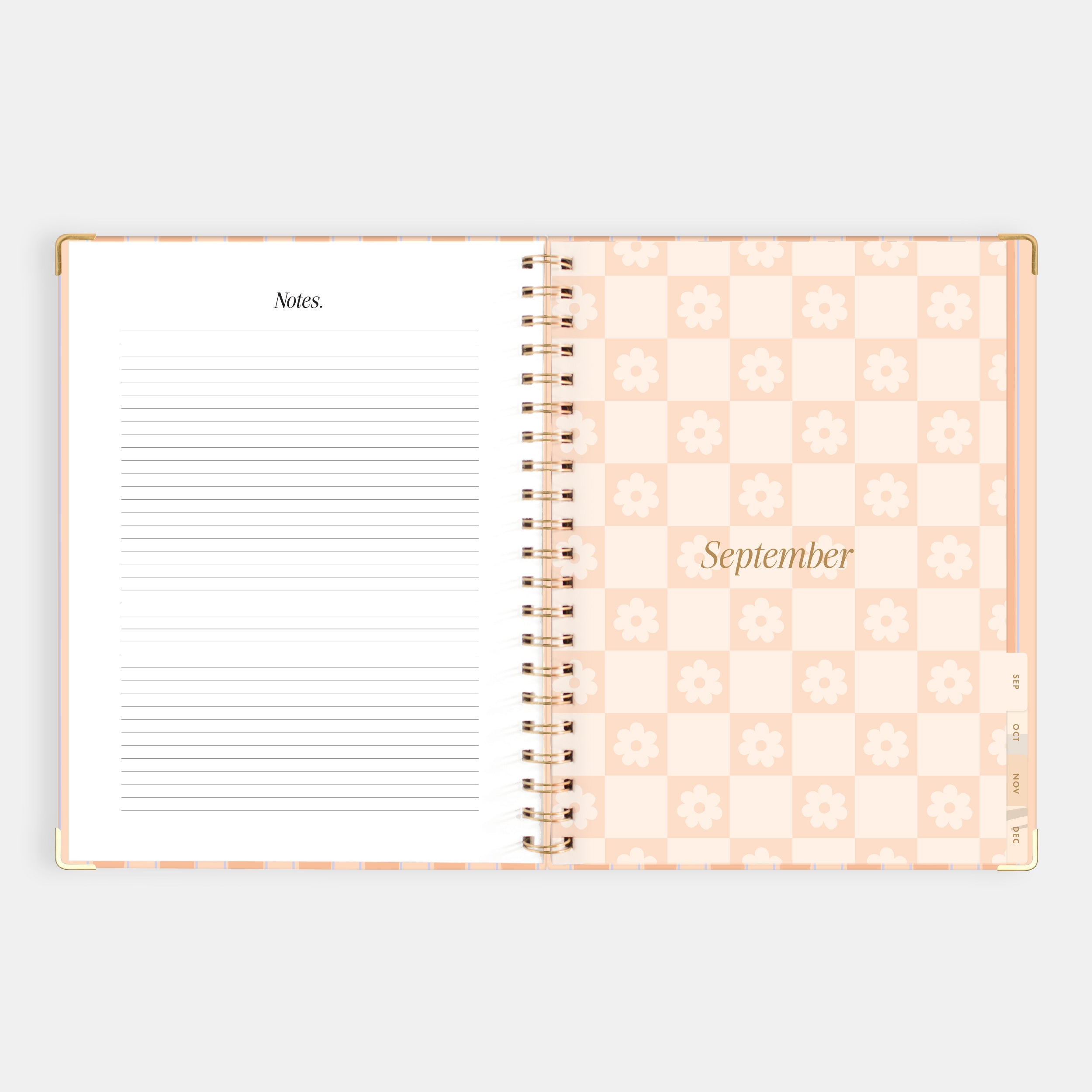 2026 A4 Academic Vertical Planner - Coral Stripe - SOLD OUT