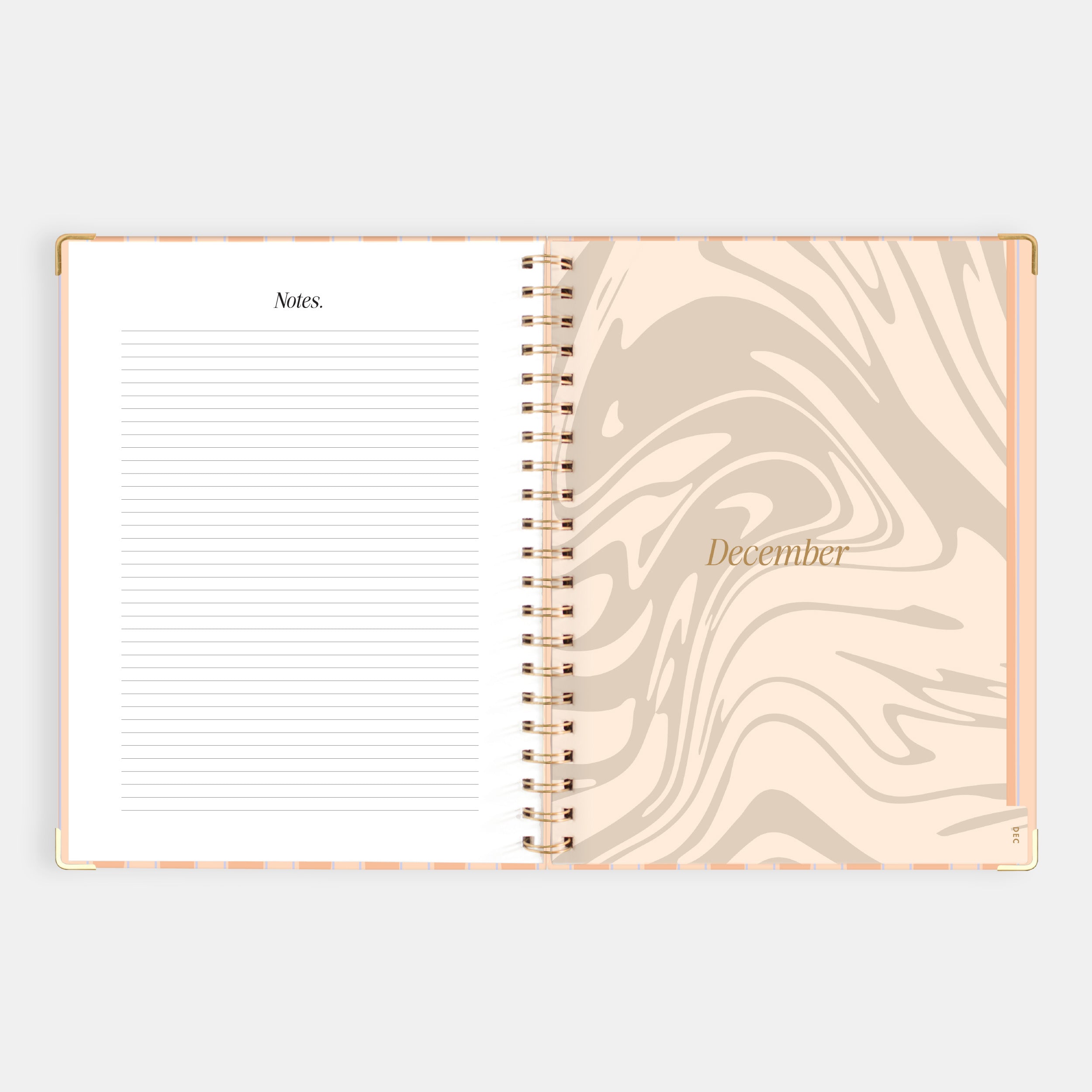 2026 A4 Academic Vertical Planner - Coral Stripe - SOLD OUT