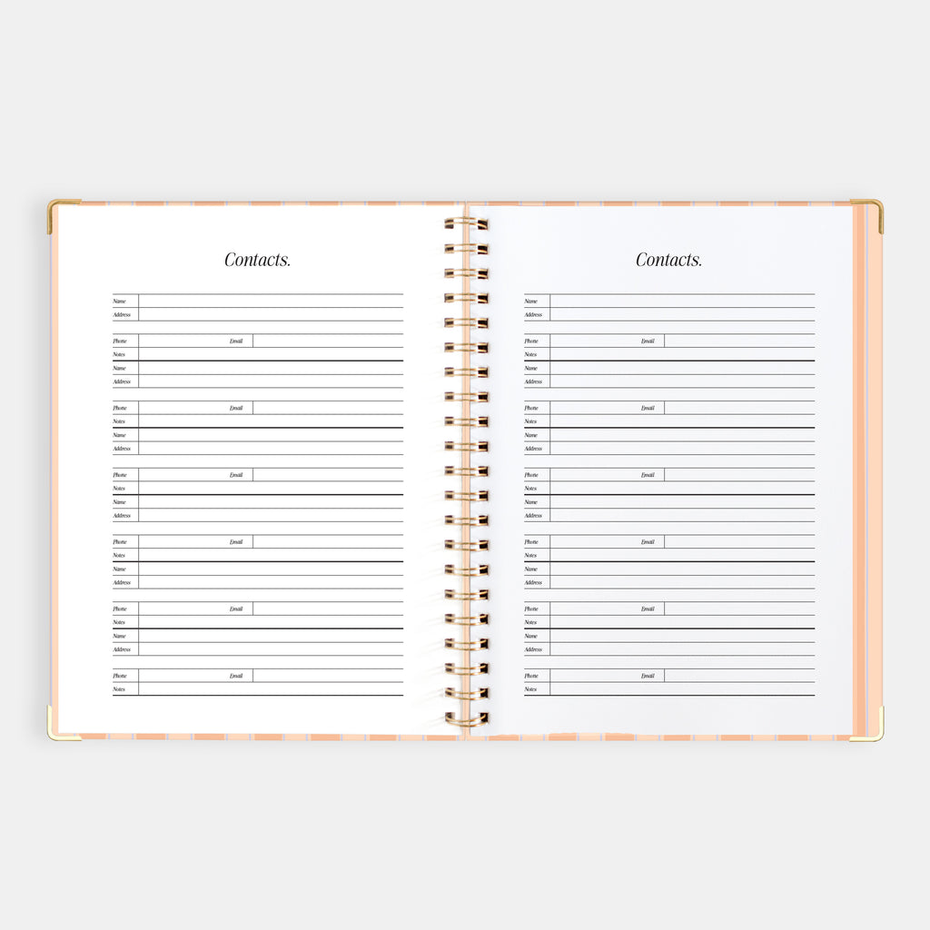 2026 A4 Academic Vertical Planner - Coral Stripe - SOLD OUT