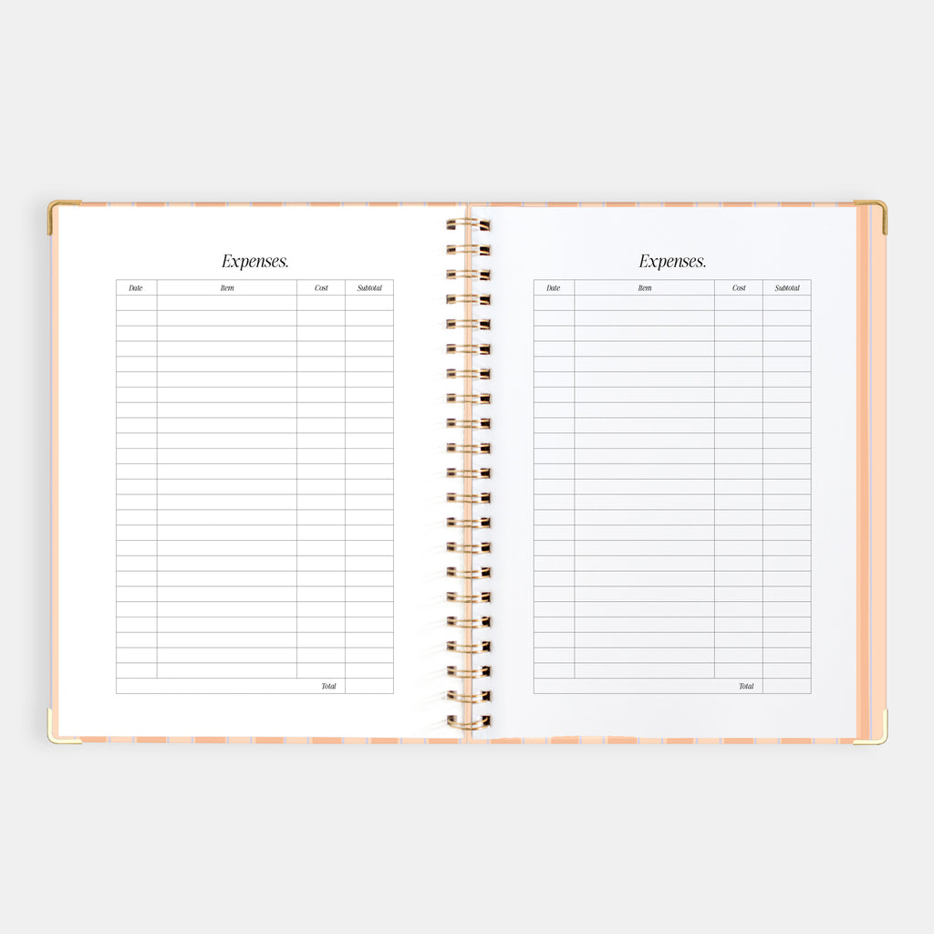 2026 A4 Academic Vertical Planner - Coral Stripe - SOLD OUT