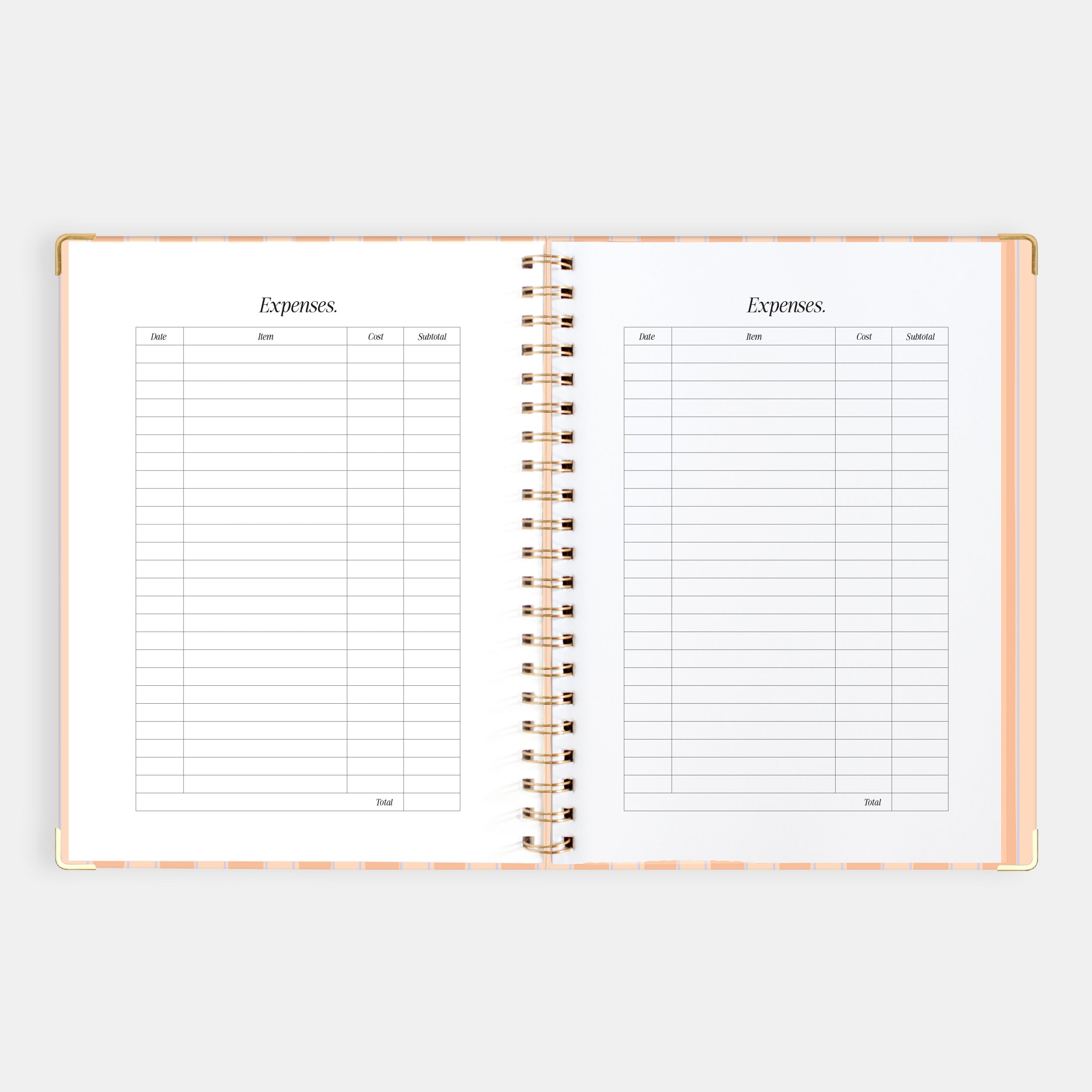 2026 A4 Academic Vertical Planner - Coral Stripe - SOLD OUT