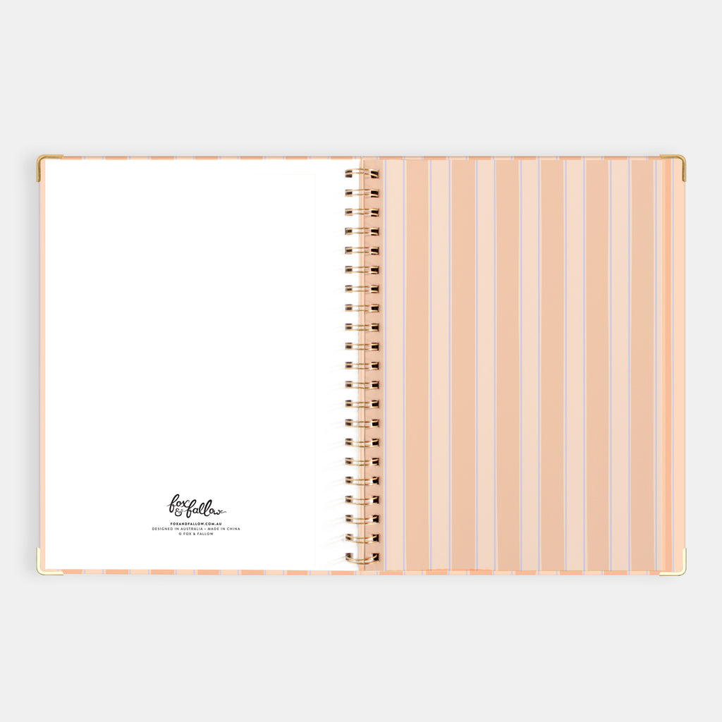 2026 A4 Academic Vertical Planner - Coral Stripe - SOLD OUT