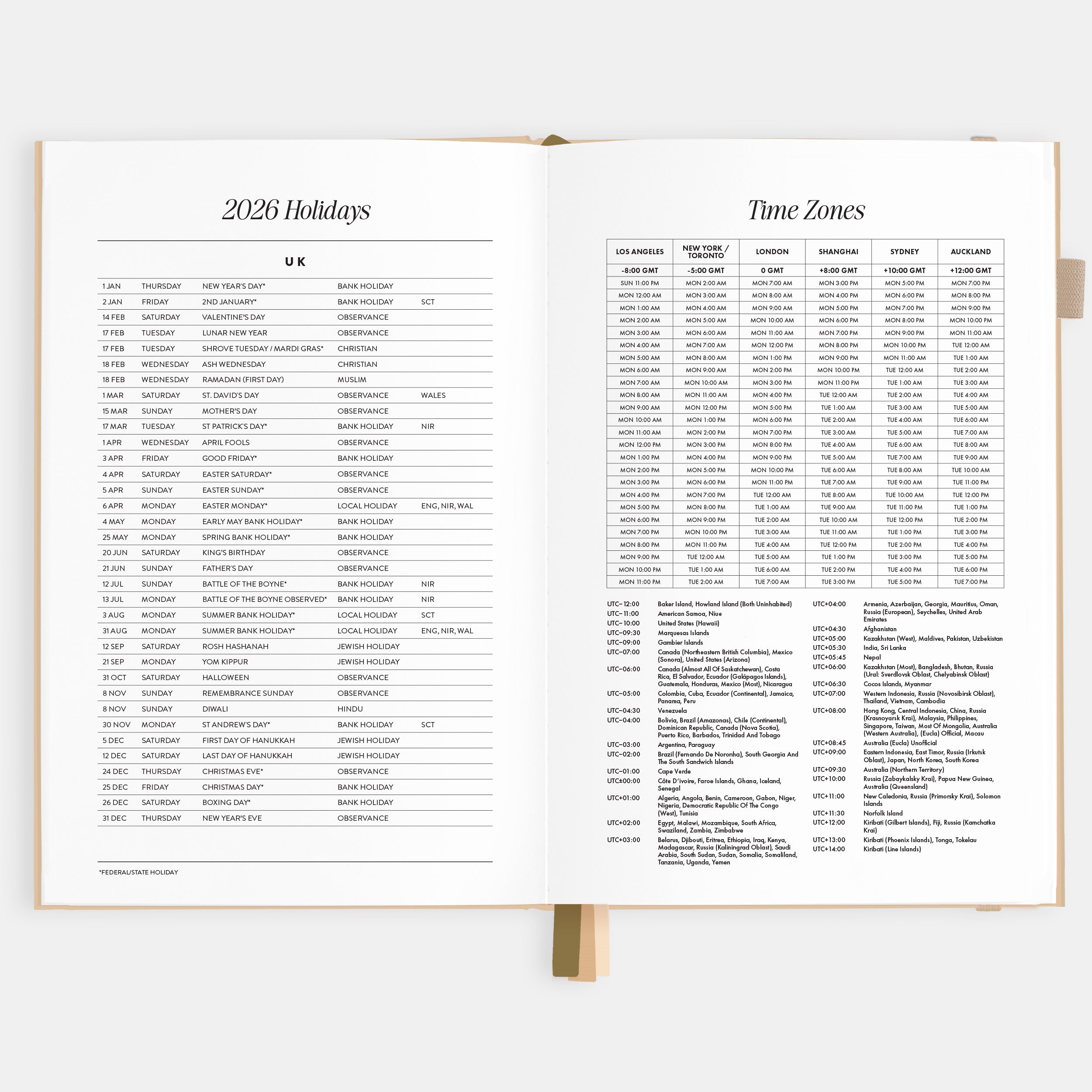 2026 A5 Horizontal Planner - Taupe - SOLD OUT