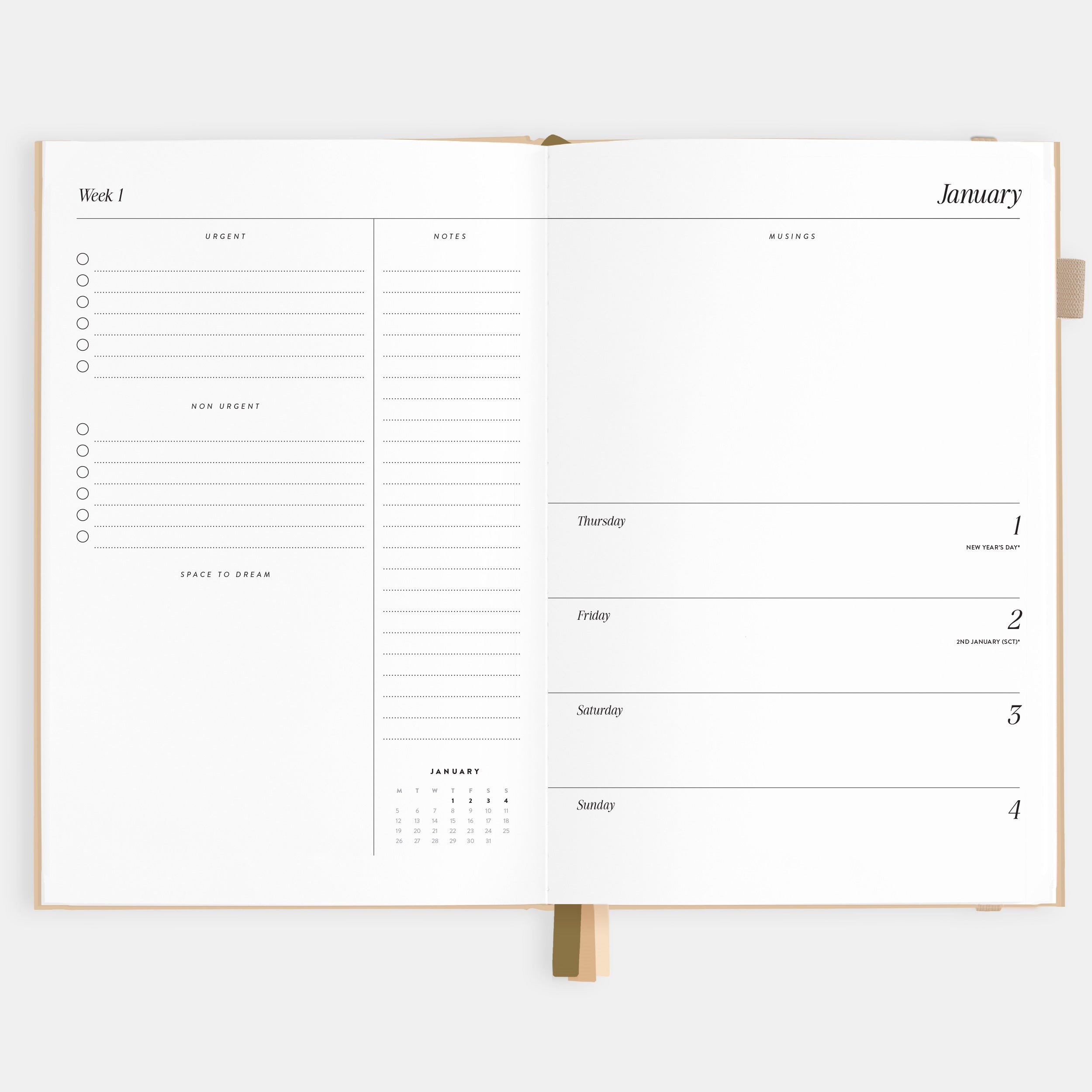 2026 A5 Horizontal Planner - Taupe - SOLD OUT