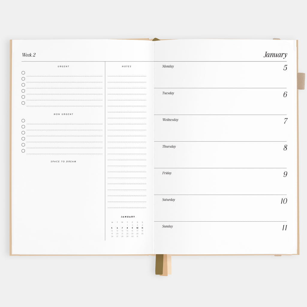 2026 A5 Horizontal Planner - Taupe - SOLD OUT