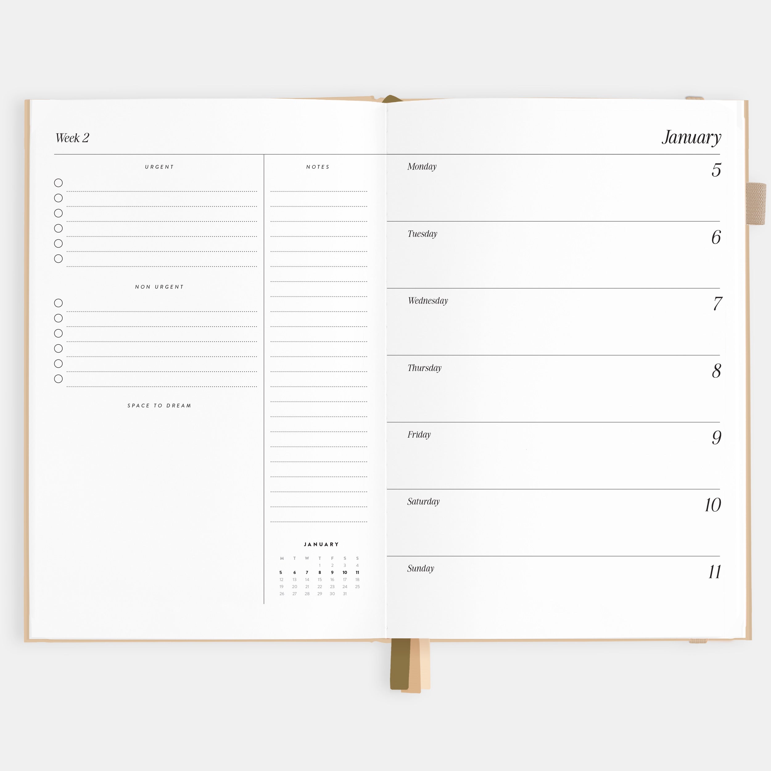 2026 A5 Horizontal Planner - Taupe - SOLD OUT