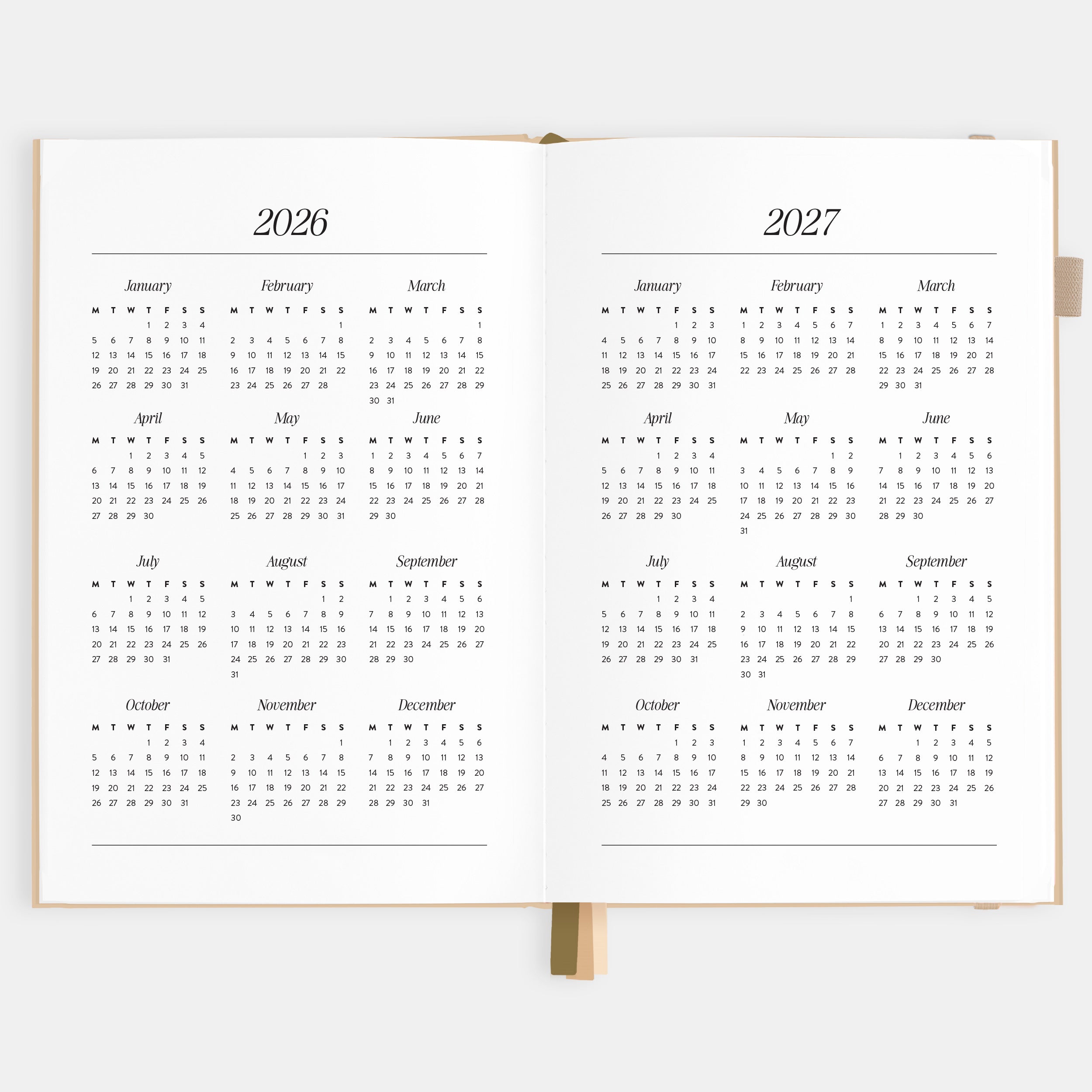 2026 A5 Horizontal Planner - Taupe - SOLD OUT