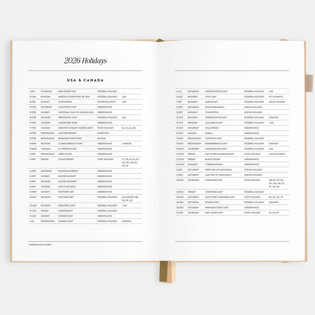 2026 A5 Horizontal Planner - Taupe - SOLD OUT