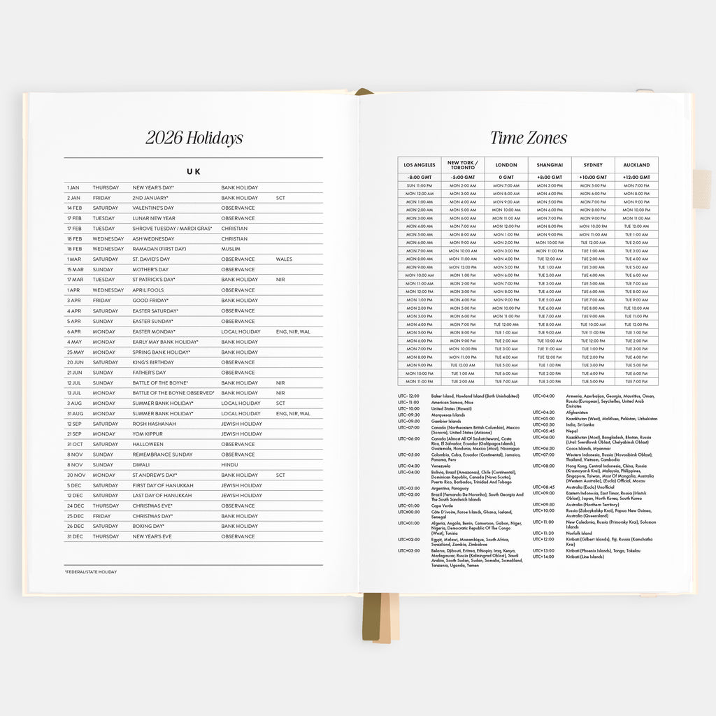 2026 A5 Vertical Planner - Creme - SOLD OUT