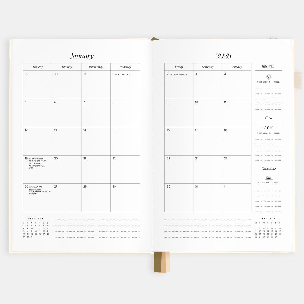 2026 A5 Vertical Planner - Creme - SOLD OUT
