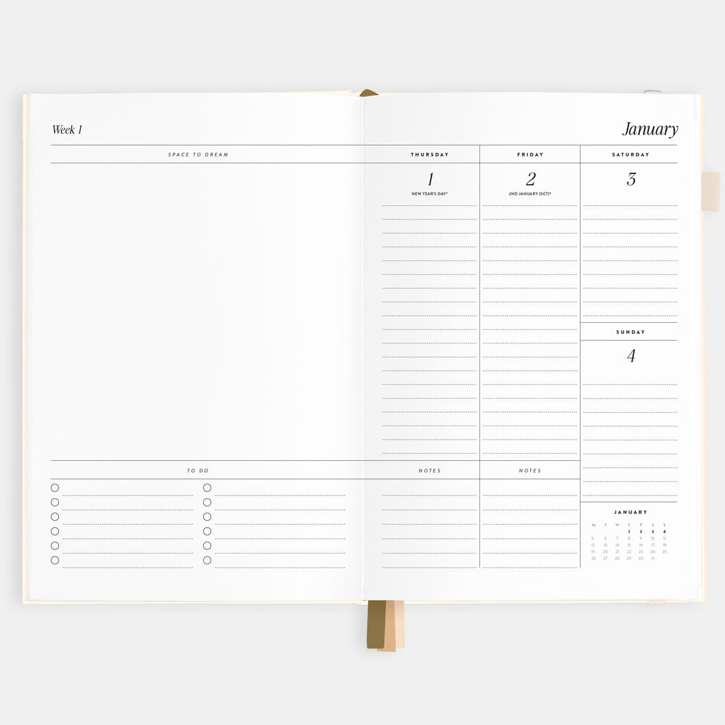 2026 A5 Vertical Planner - Creme - SOLD OUT