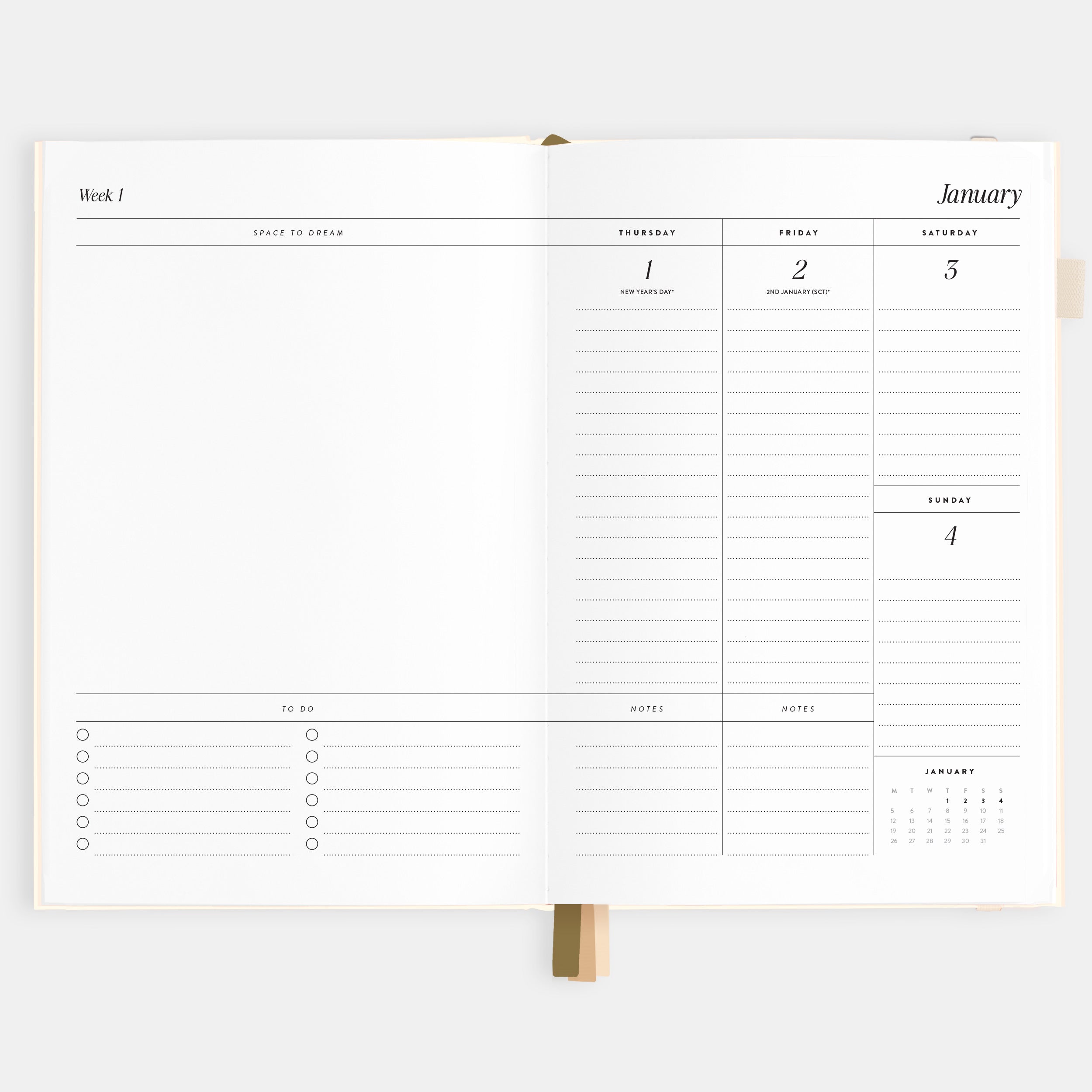 2026 A5 Vertical Planner - Creme - SOLD OUT