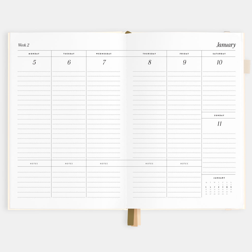 2026 A5 Vertical Planner - Creme - SOLD OUT