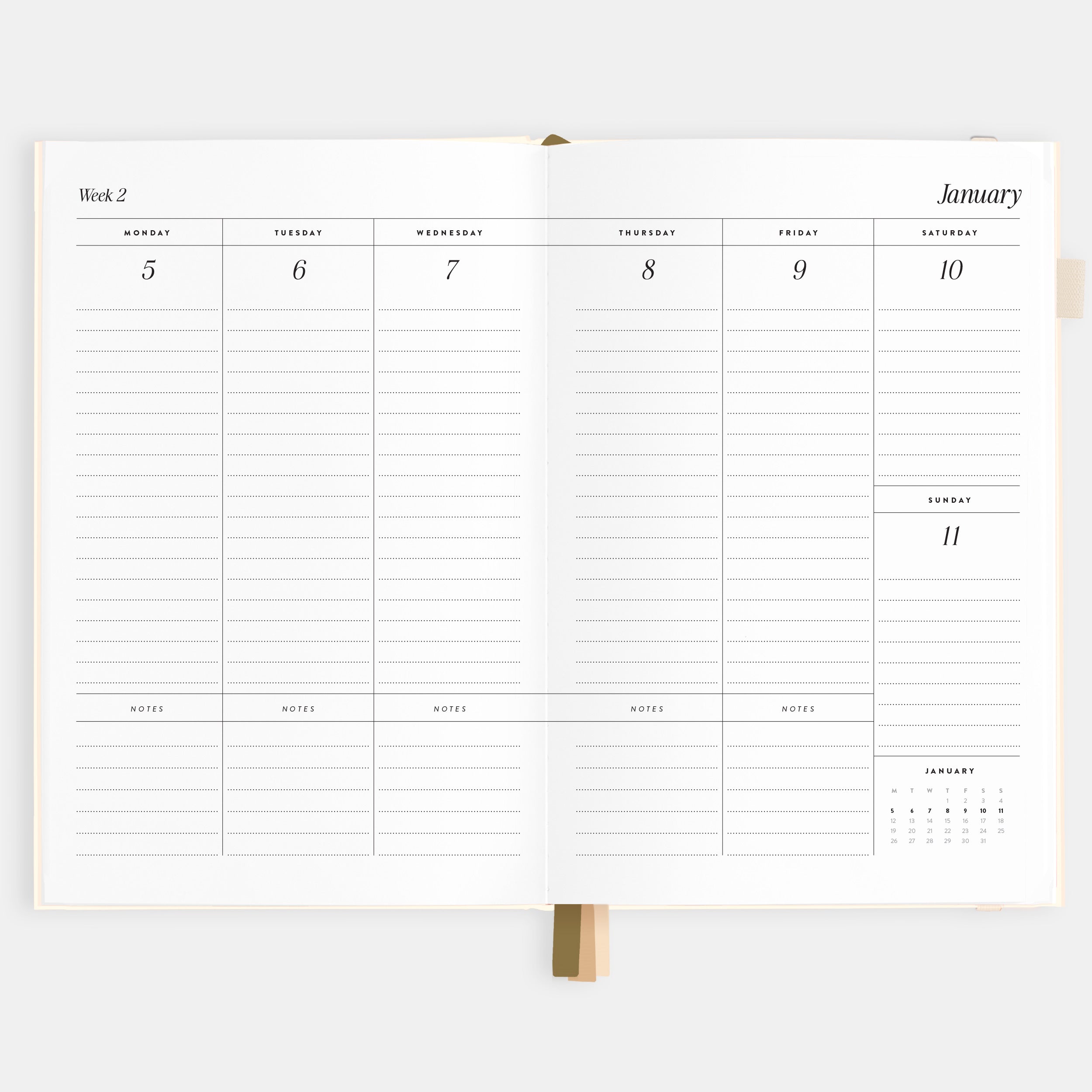 2026 A5 Vertical Planner - Creme - SOLD OUT