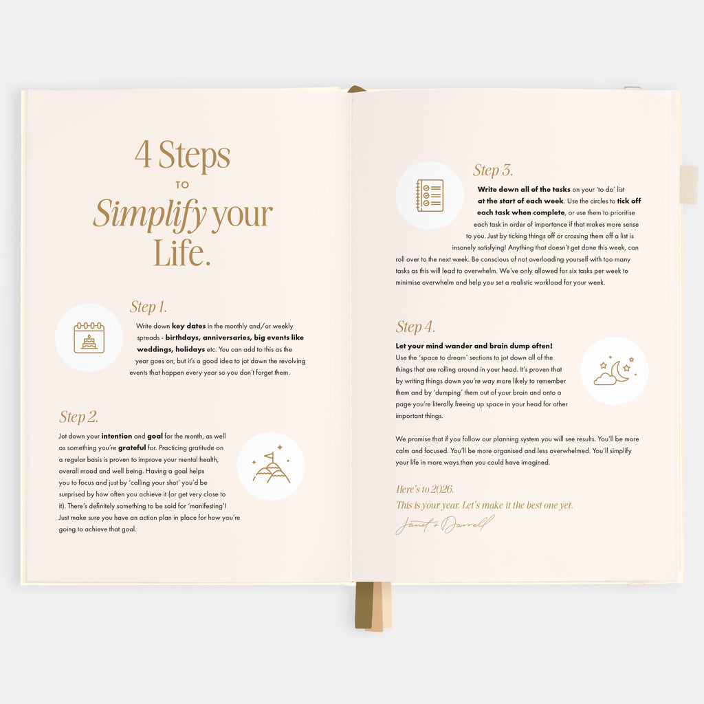 2026 A5 Vertical Planner - Creme - SOLD OUT