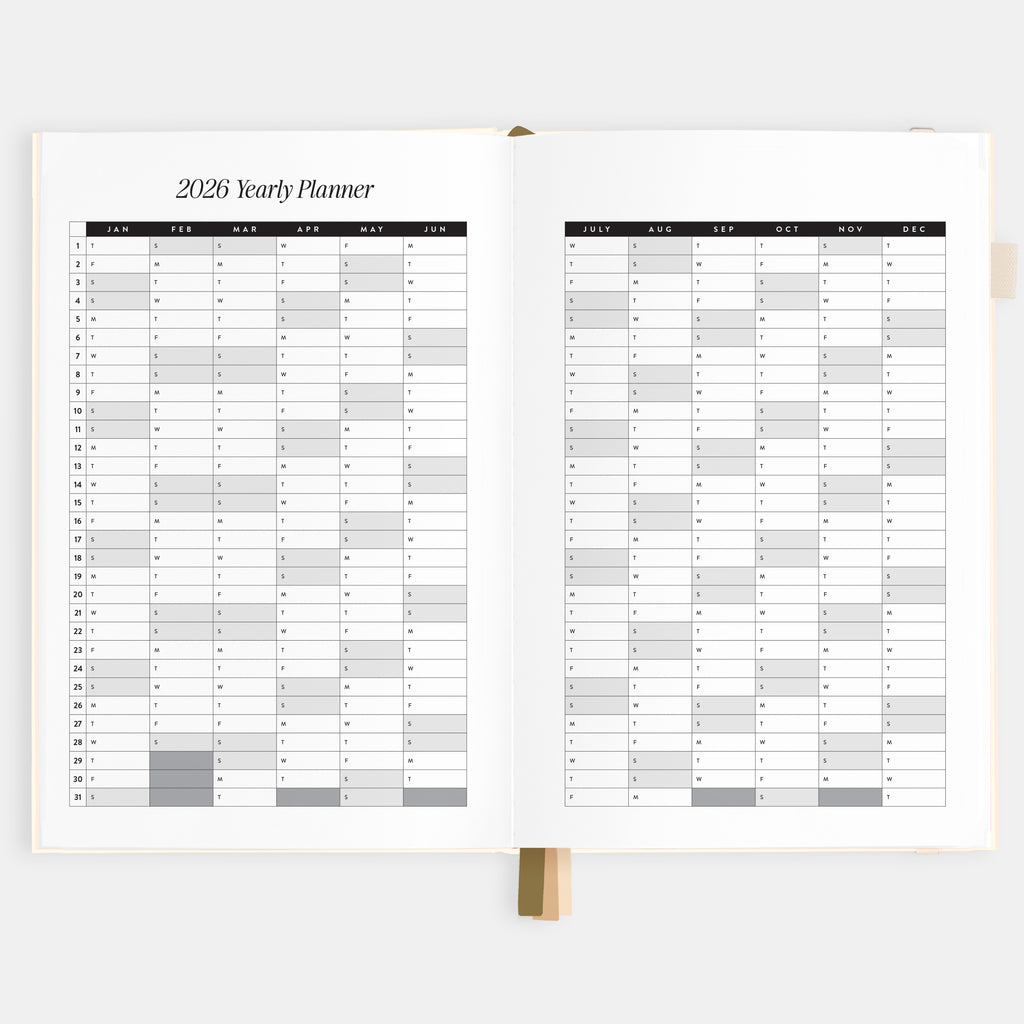 2026 A5 Vertical Planner - Creme - SOLD OUT