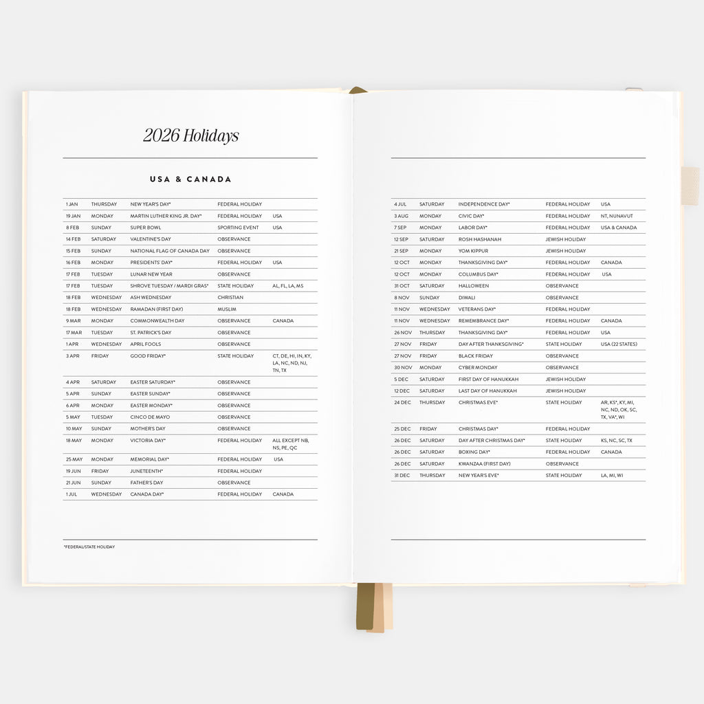2026 A5 Vertical Planner - Creme - SOLD OUT
