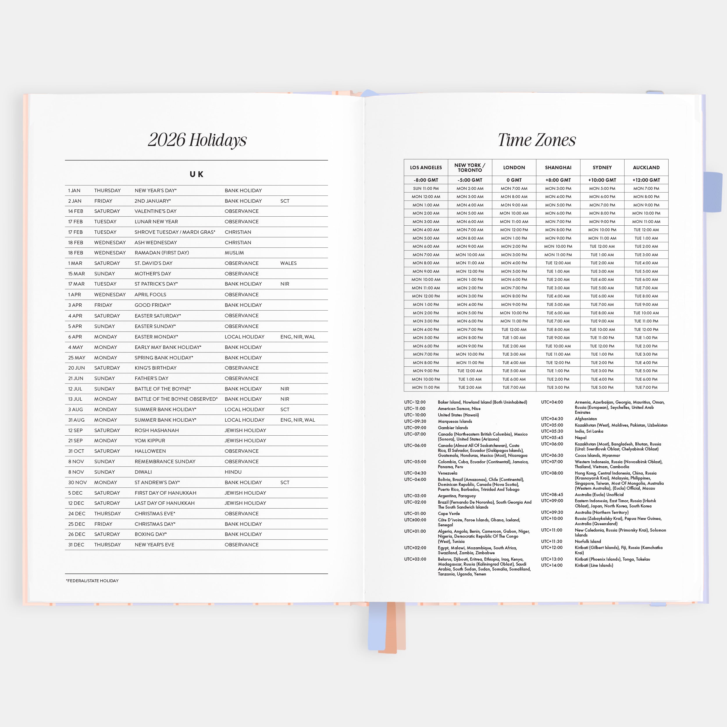 2026 A5 Academic Vertical Planner - Powder Stripe - SOLD OUT