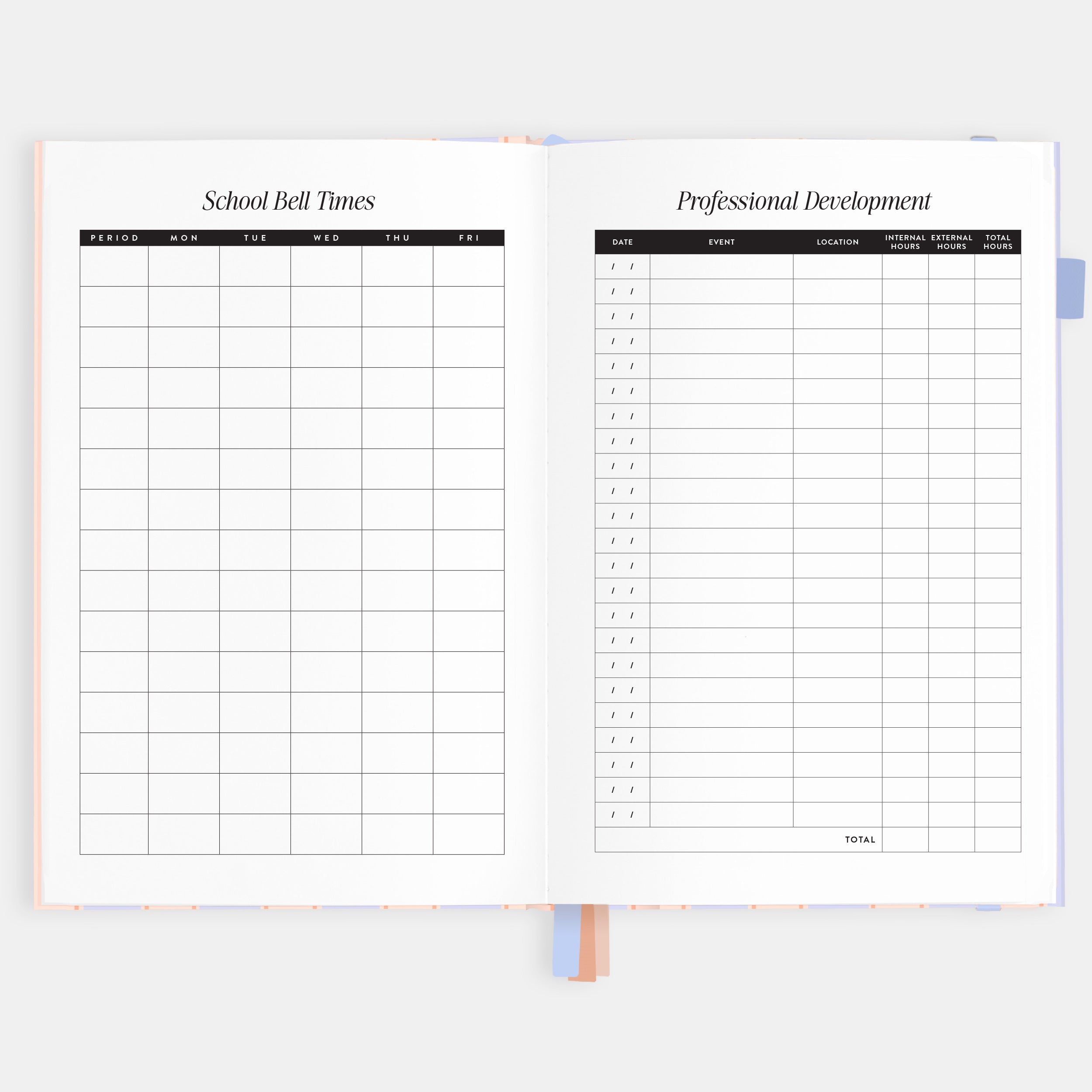 2026 A5 Academic Vertical Planner - Powder Stripe - SOLD OUT