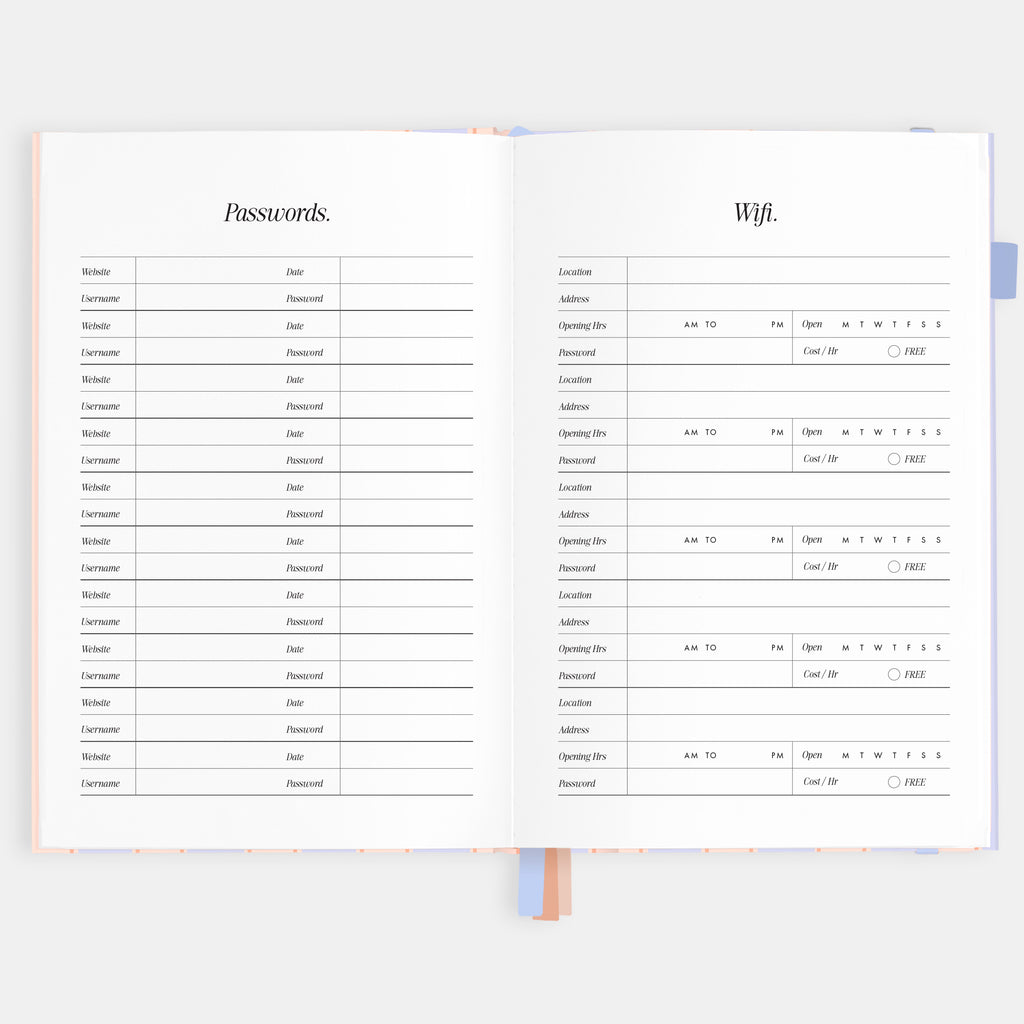 2026 A5 Academic Vertical Planner - Powder Stripe - SOLD OUT