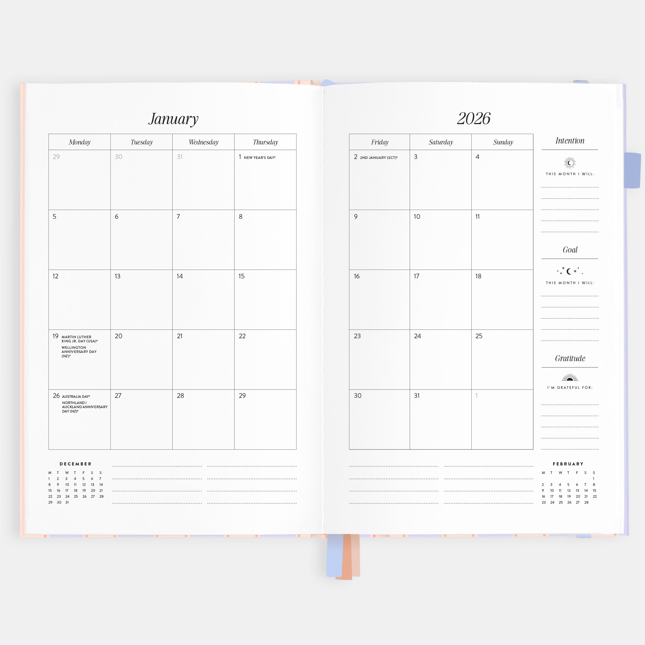 2026 A5 Academic Vertical Planner - Powder Stripe - SOLD OUT