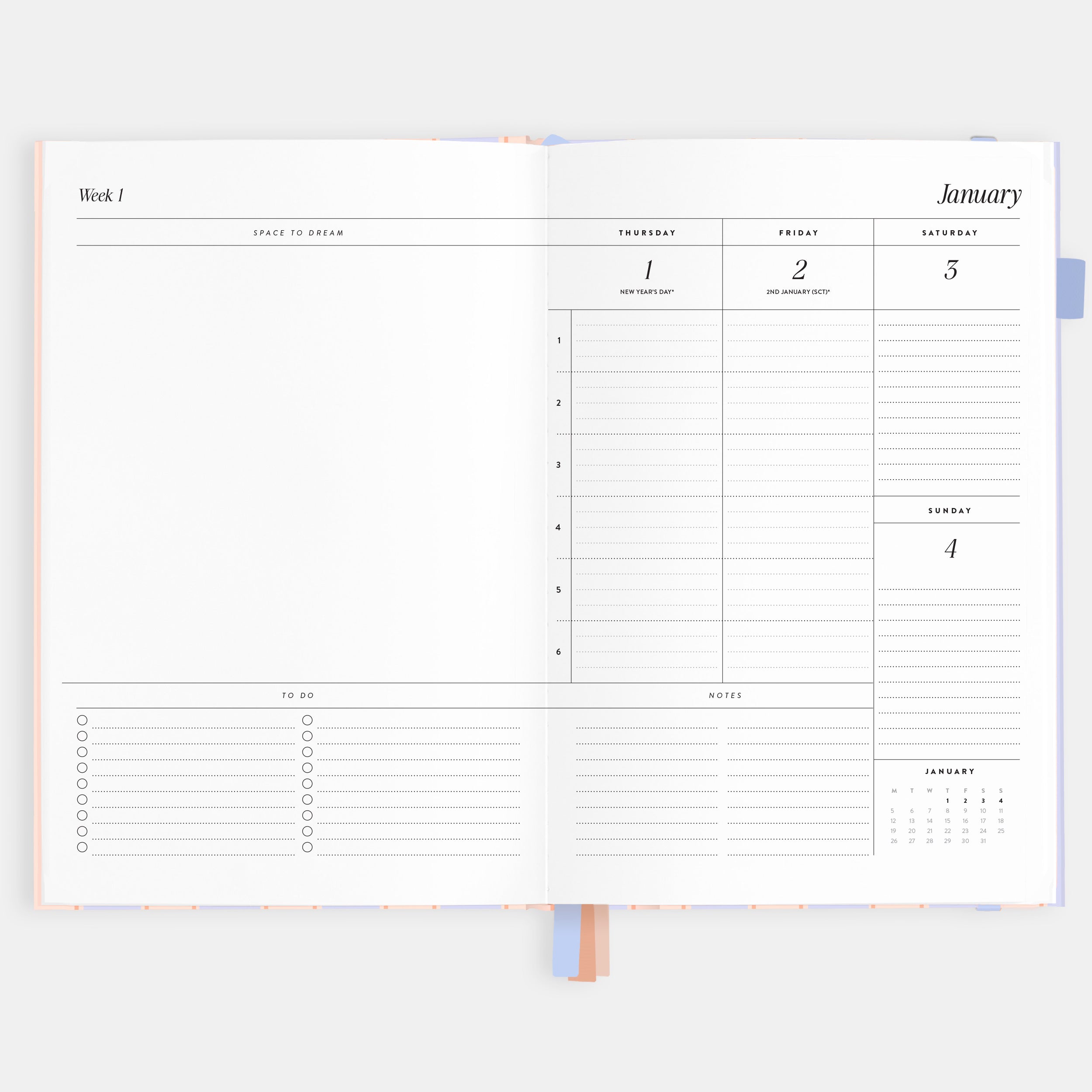 2026 A5 Academic Vertical Planner - Powder Stripe - SOLD OUT