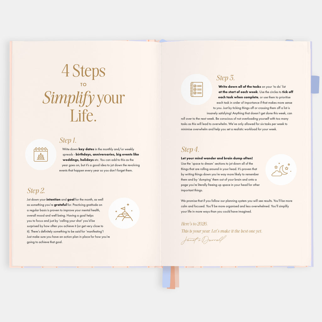 2026 A5 Academic Vertical Planner - Powder Stripe - SOLD OUT