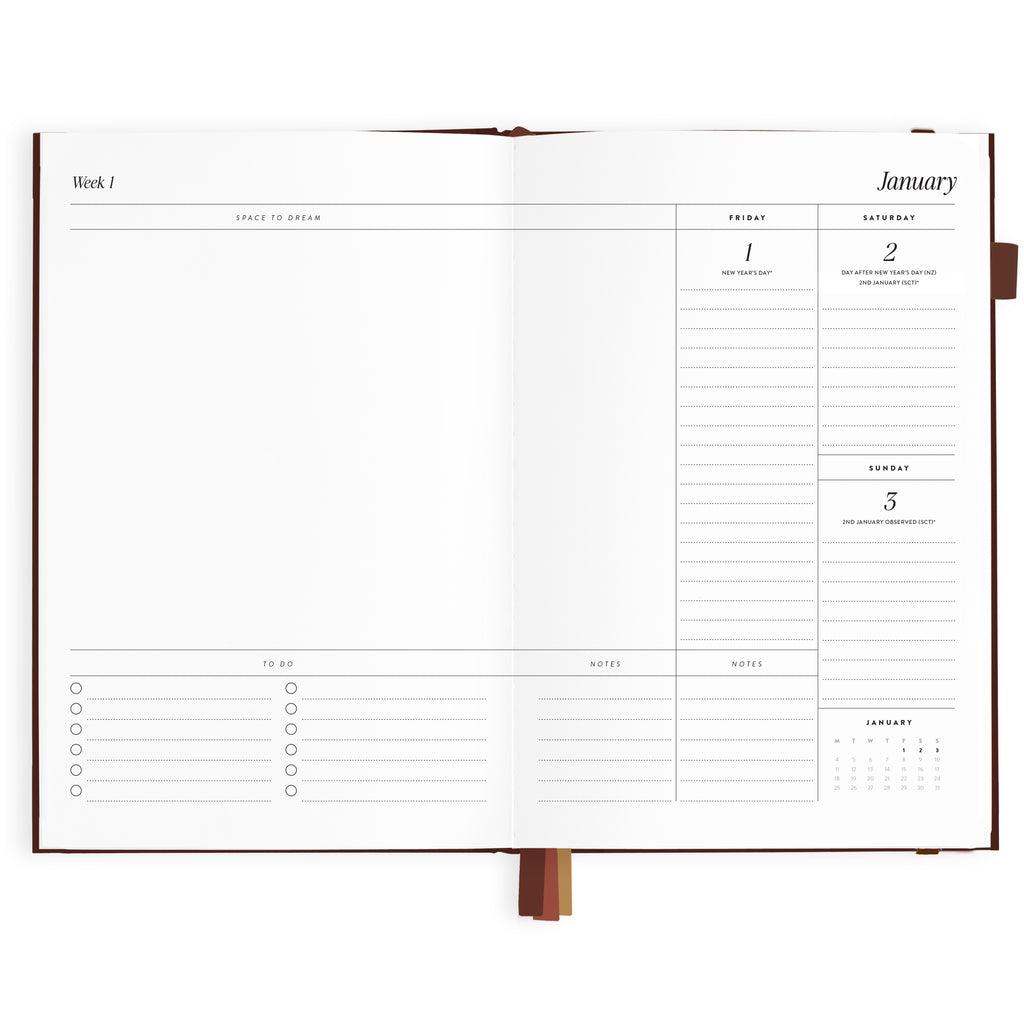 2027 A5 Vertical Planner - Chocolate - PRE-ORDER (25 SEPTEMBER)