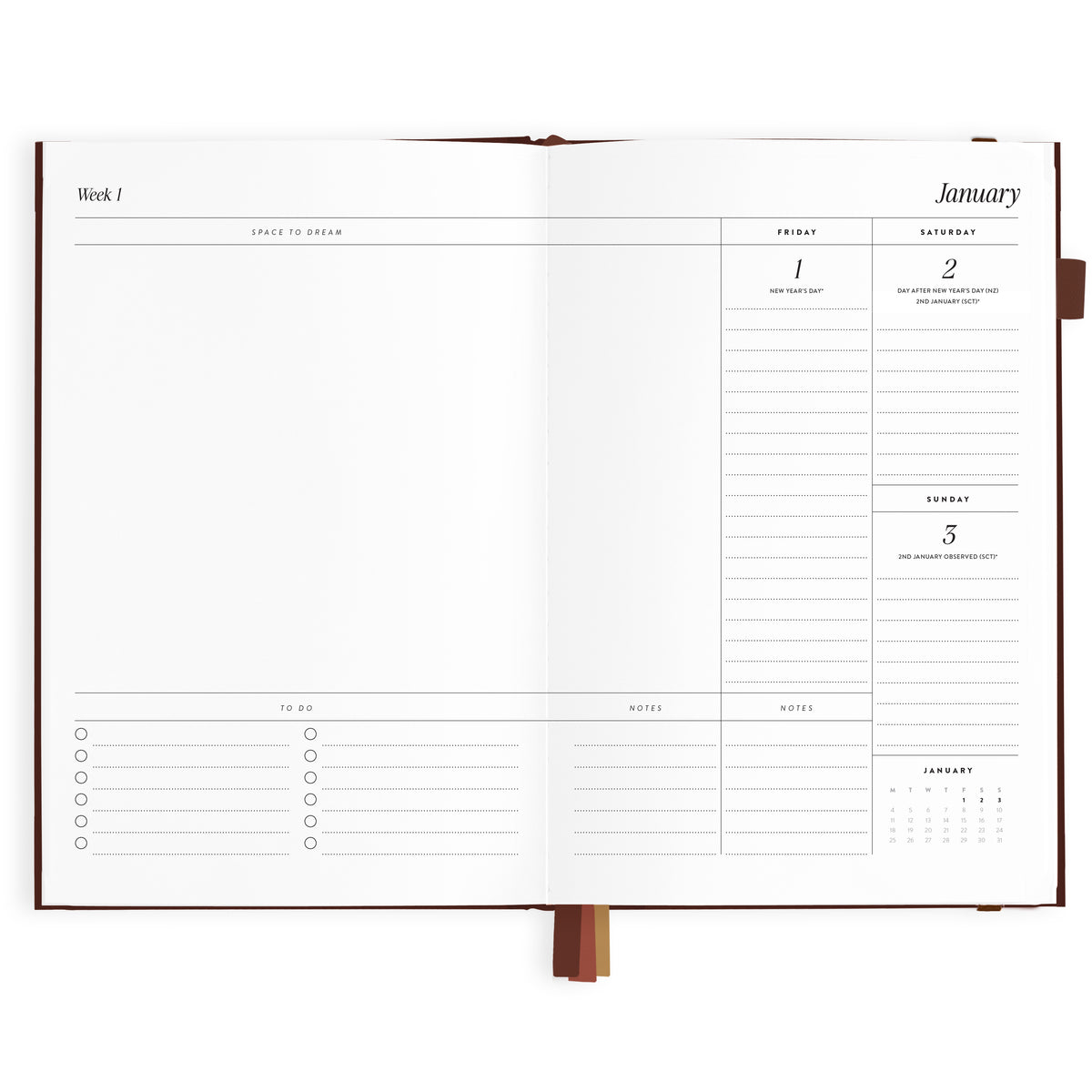 2027 A5 Vertical Planner - Chocolate - PRE-ORDER (25 SEPTEMBER)