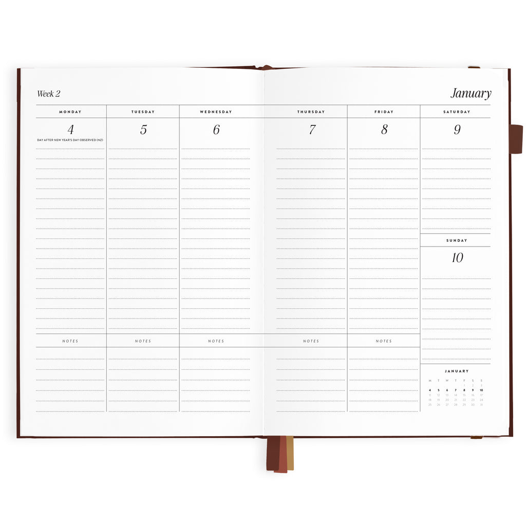 2027 A5 Vertical Planner - Chocolate - PRE-ORDER (25 SEPTEMBER)