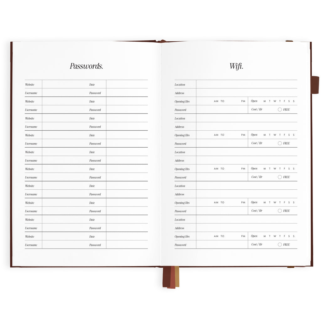 2027 A5 Vertical Planner - Chocolate - PRE-ORDER (25 SEPTEMBER)