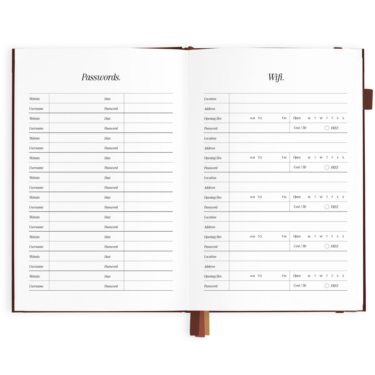 2027 A5 Vertical Planner - Chocolate - PRE-ORDER (25 SEPTEMBER)