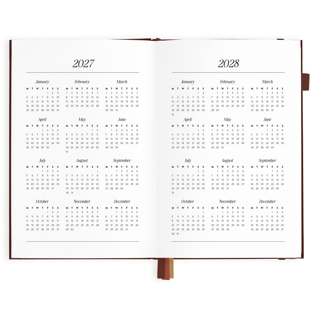 2027 A5 Vertical Planner - Chocolate - PRE-ORDER (25 SEPTEMBER)