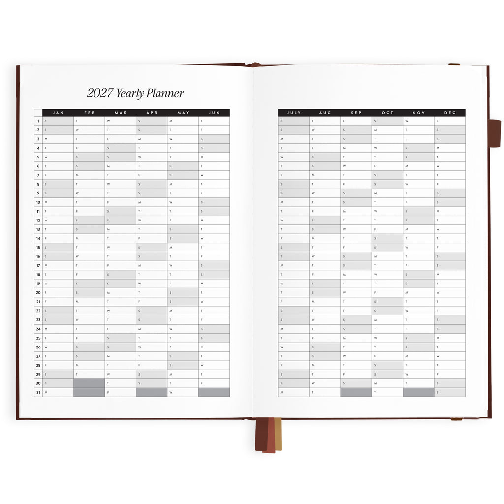2027 A5 Vertical Planner - Chocolate - PRE-ORDER (25 SEPTEMBER)