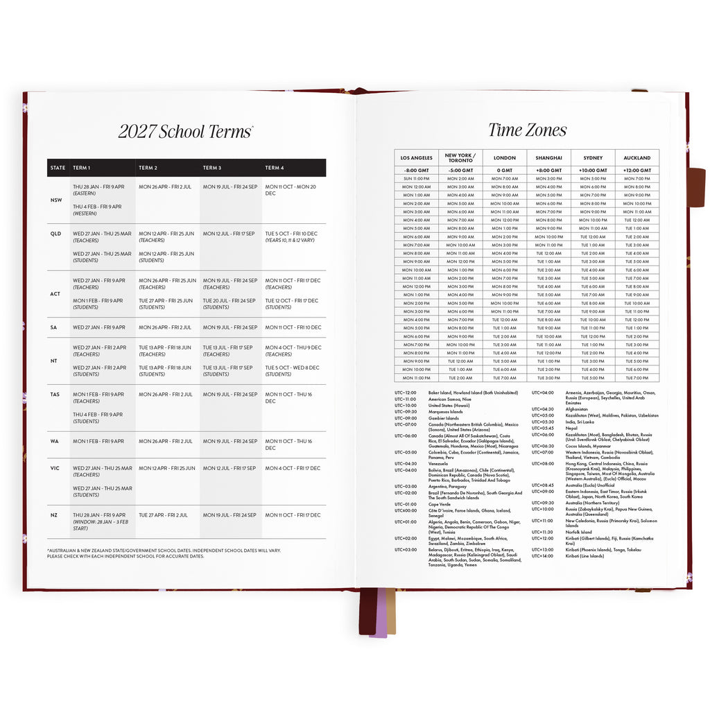 2027 A5 Vertical Planner - Cherry Wisteria - PRE-ORDER (25 SEPTEMBER)