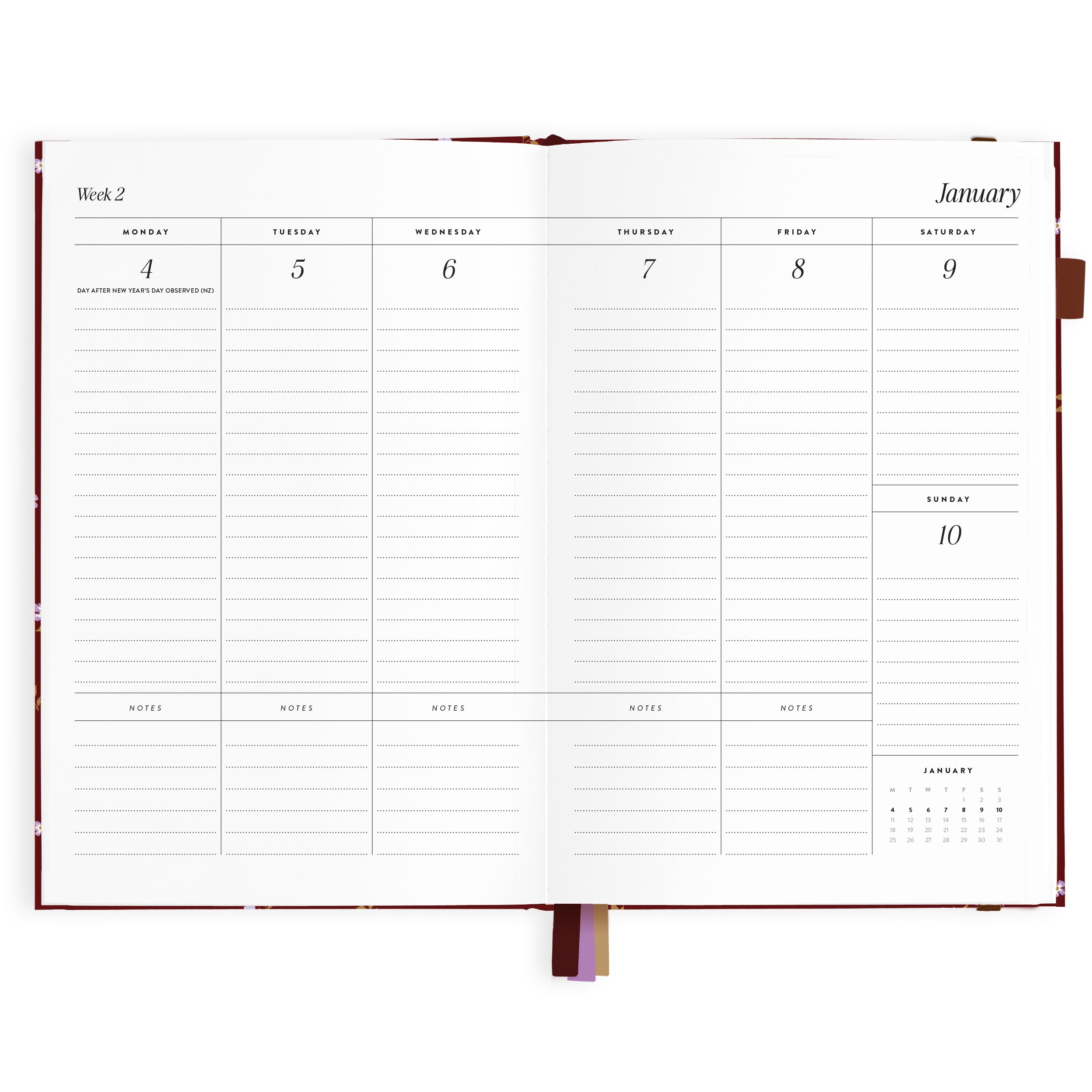 2027 A5 Vertical Planner - Cherry Wisteria - PRE-ORDER (15 SEPTEMBER)