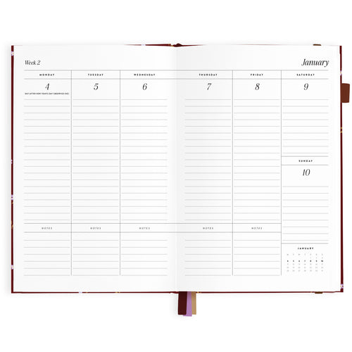 2027 A5 Vertical Planner - Cherry Wisteria - PRE-ORDER (15 SEPTEMBER)