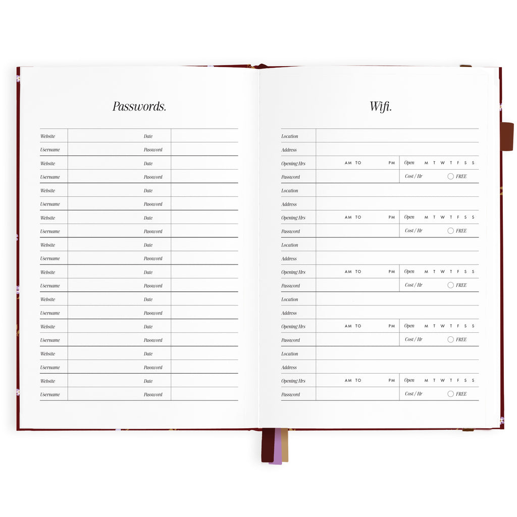 2027 A5 Vertical Planner - Cherry Wisteria - PRE-ORDER (25 SEPTEMBER)