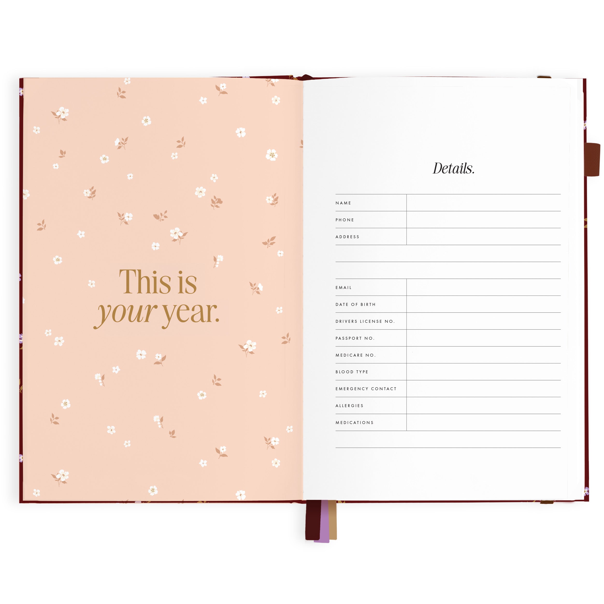 2027 A5 Vertical Planner - Cherry Wisteria - PRE-ORDER (15 SEPTEMBER)