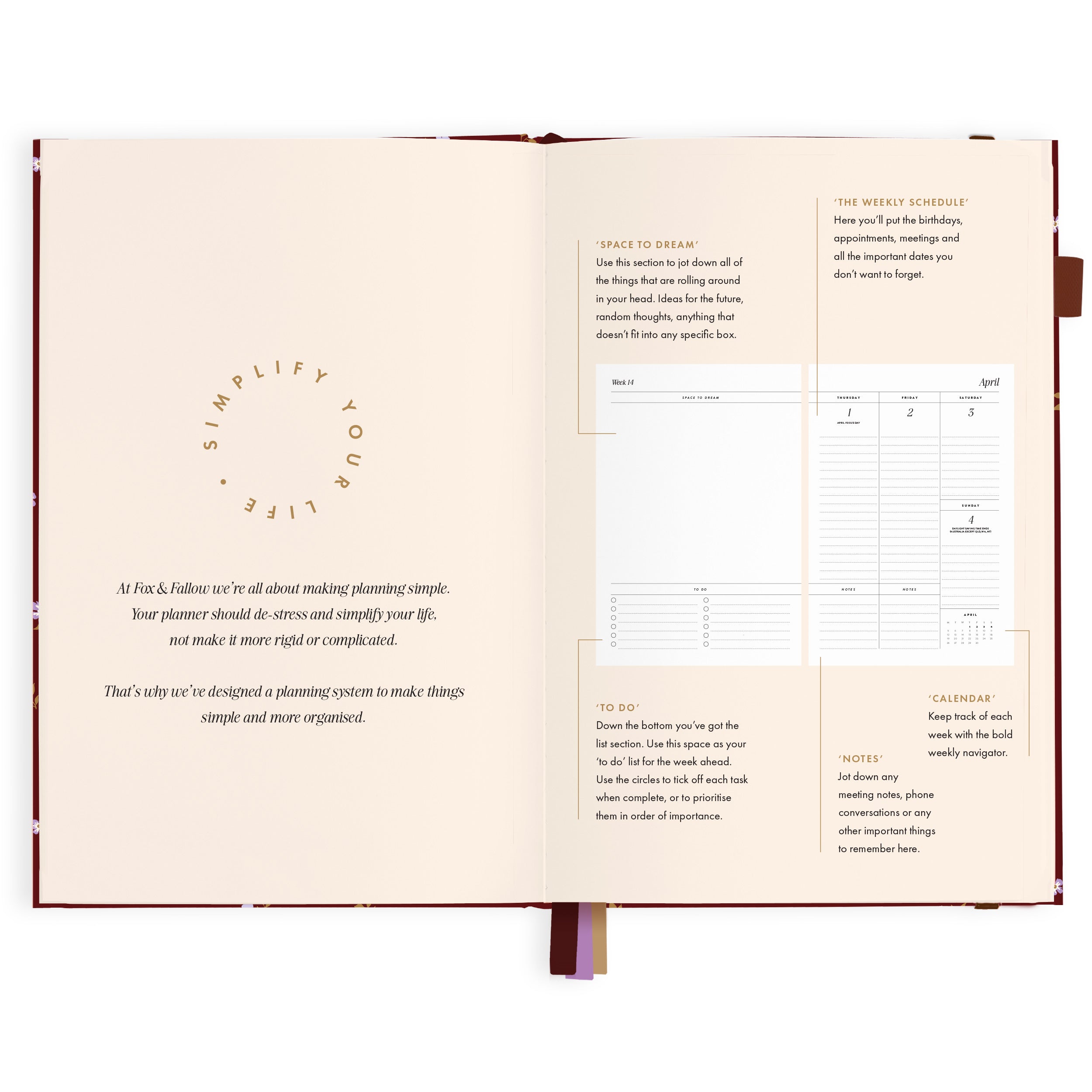 2027 A5 Vertical Planner - Cherry Wisteria - PRE-ORDER (15 SEPTEMBER)
