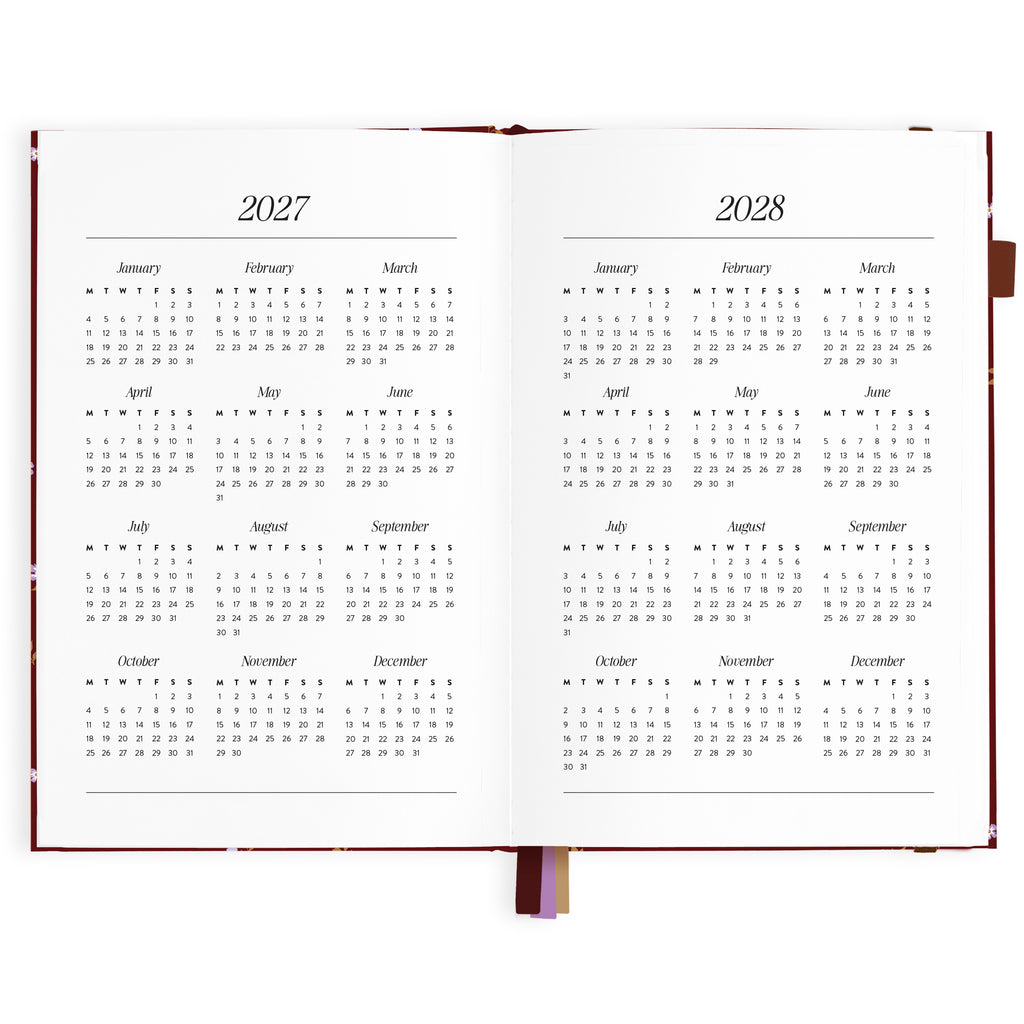 2027 A5 Vertical Planner - Cherry Wisteria - PRE-ORDER (25 SEPTEMBER)